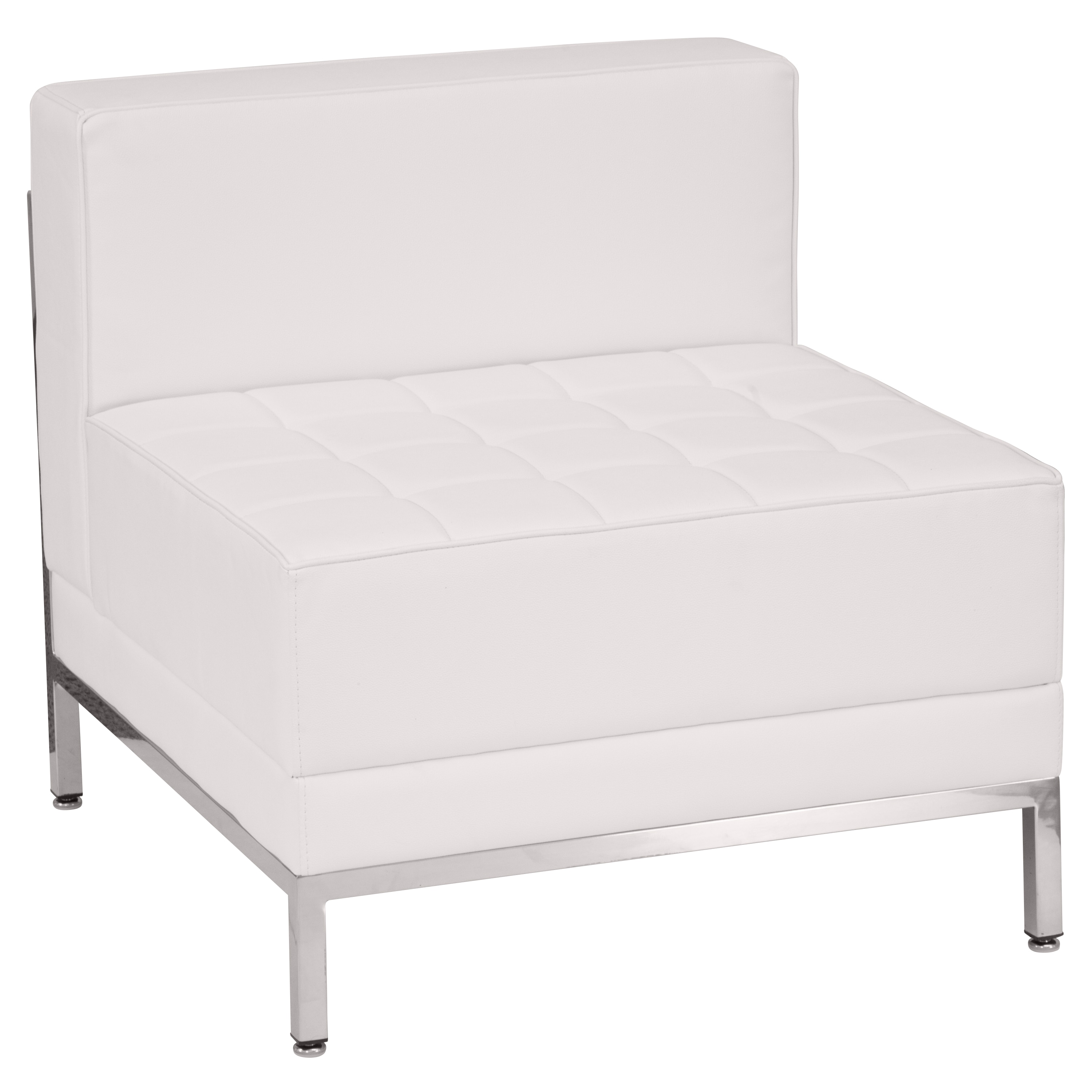 Flash Furniture 847254098540 HERCULES Imagination Series Modern Melrose White Faux leather Accent Chair