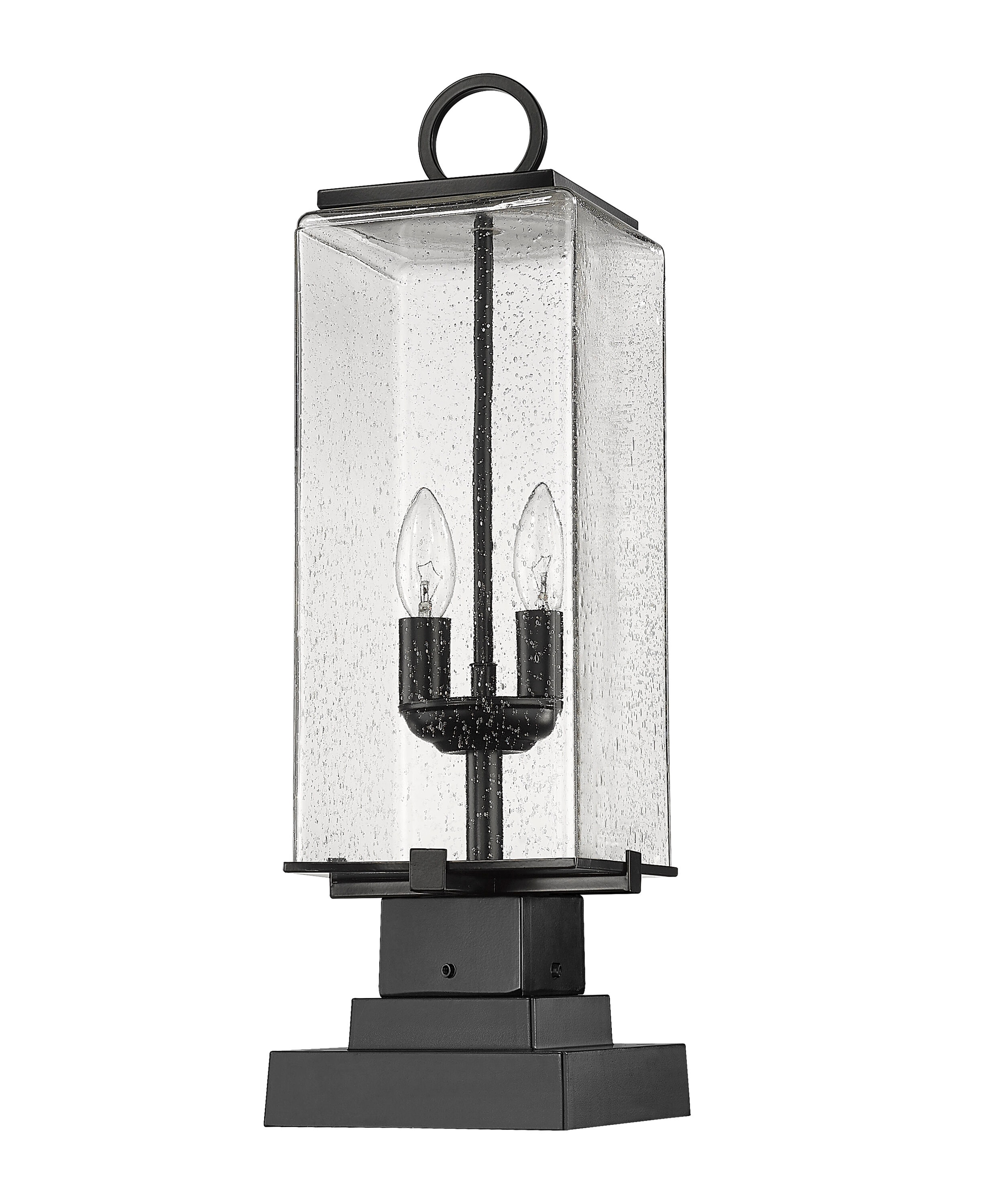 Z-Lite 592PHMS-SQPM-BK Complete-Post-Lights - View #7