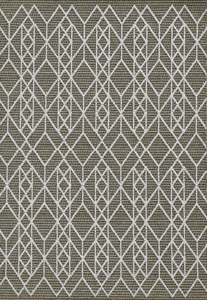 KAS Rugs 4 x 6 Grey Indoor/Outdoor Geometric Farmhouse/Cottage Area Rug ...