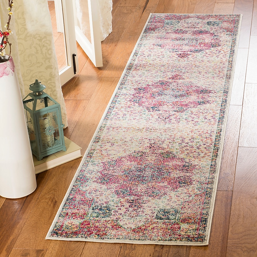 Safavieh Merlot Angra 2 x 8 Cream/Multi Indoor Floral/Botanical Oriental Runner Safavieh Merlot Angra 2 x 8 Cream/Multi Indoor Floral/Botanical Oriental Runner