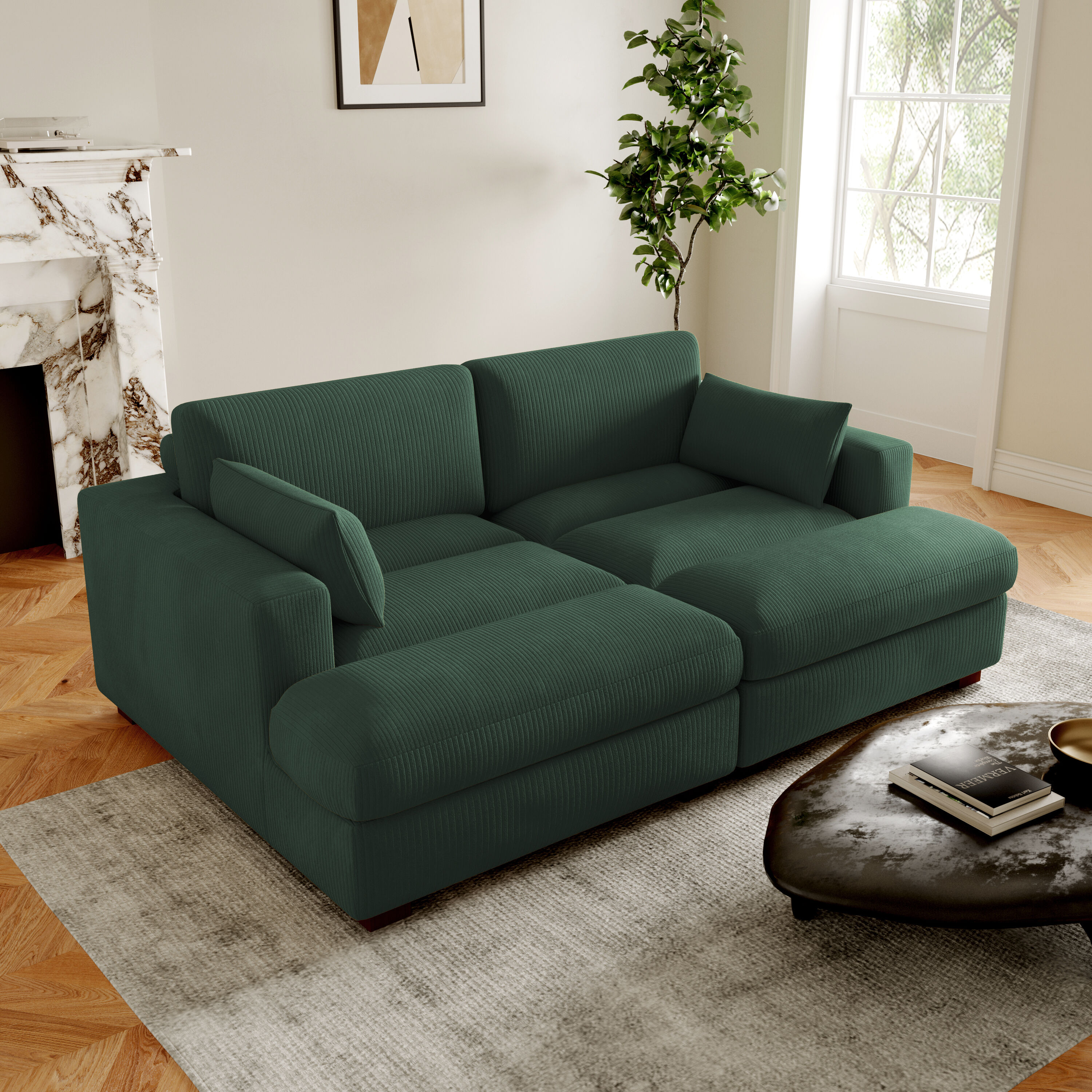 Dreamsidea LS-CS0002-HGREEN-LR Sofas-Loveseats - View #3