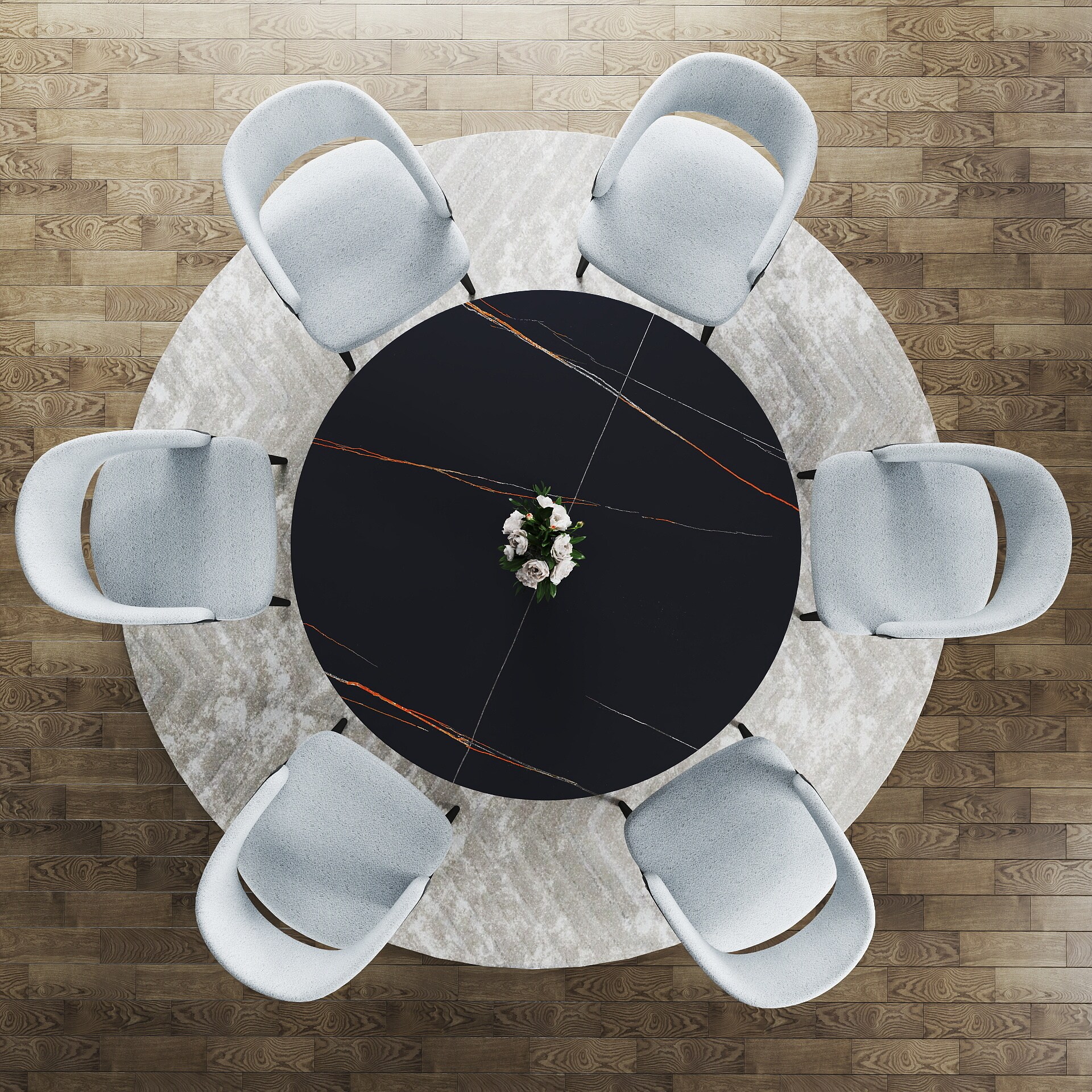 BuotiqHom DH-AT-135B-8S Dining-Tables - View #5