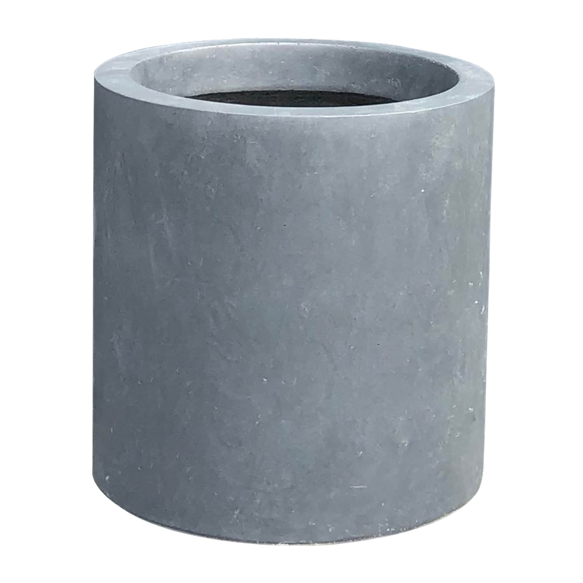 KANTE RC0119B-C60121 Round 12.9-Inches W Medium Black Concrete Contemporary/Modern Indoor/Outdoor Planter with Drainage Holes