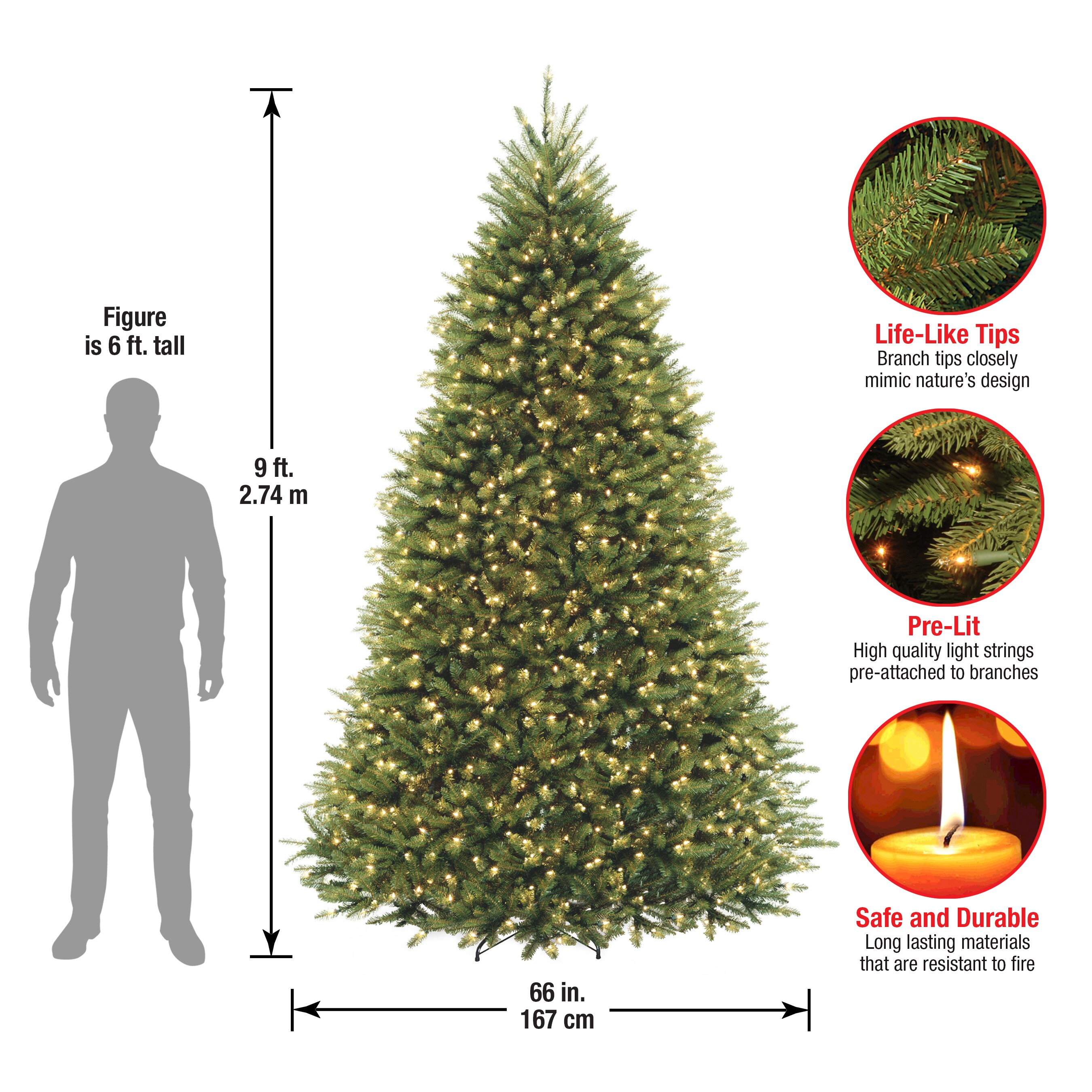 National Tree Company DUH3-300P-90 Artificial-Christmas-Trees - View #7