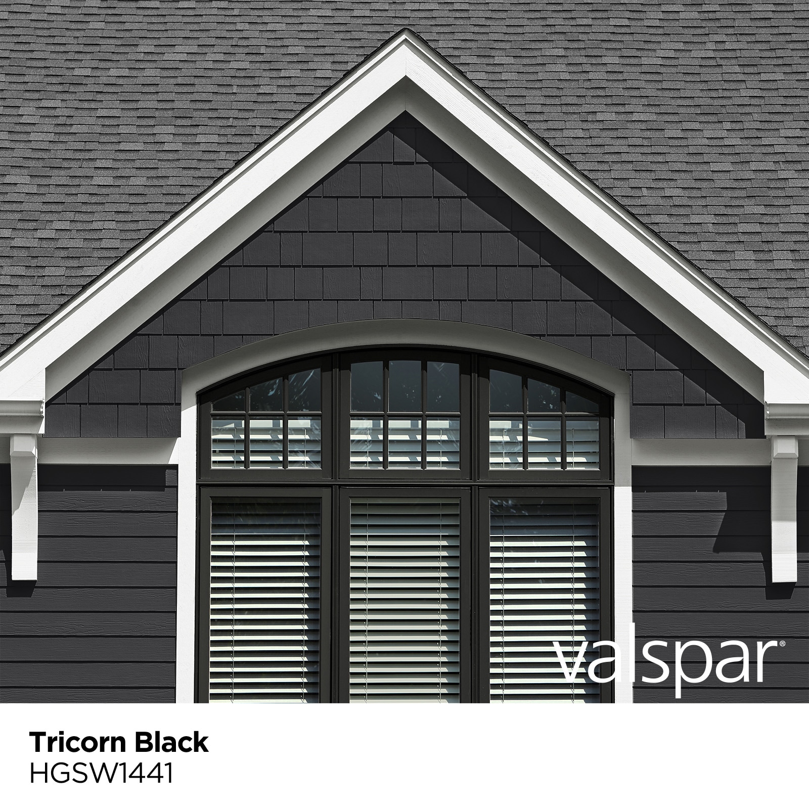 Valspar Semi-gloss Tricorn Black Hgsw1441 Cabinet and Furniture Paint  Enamel (1-Gallon) at