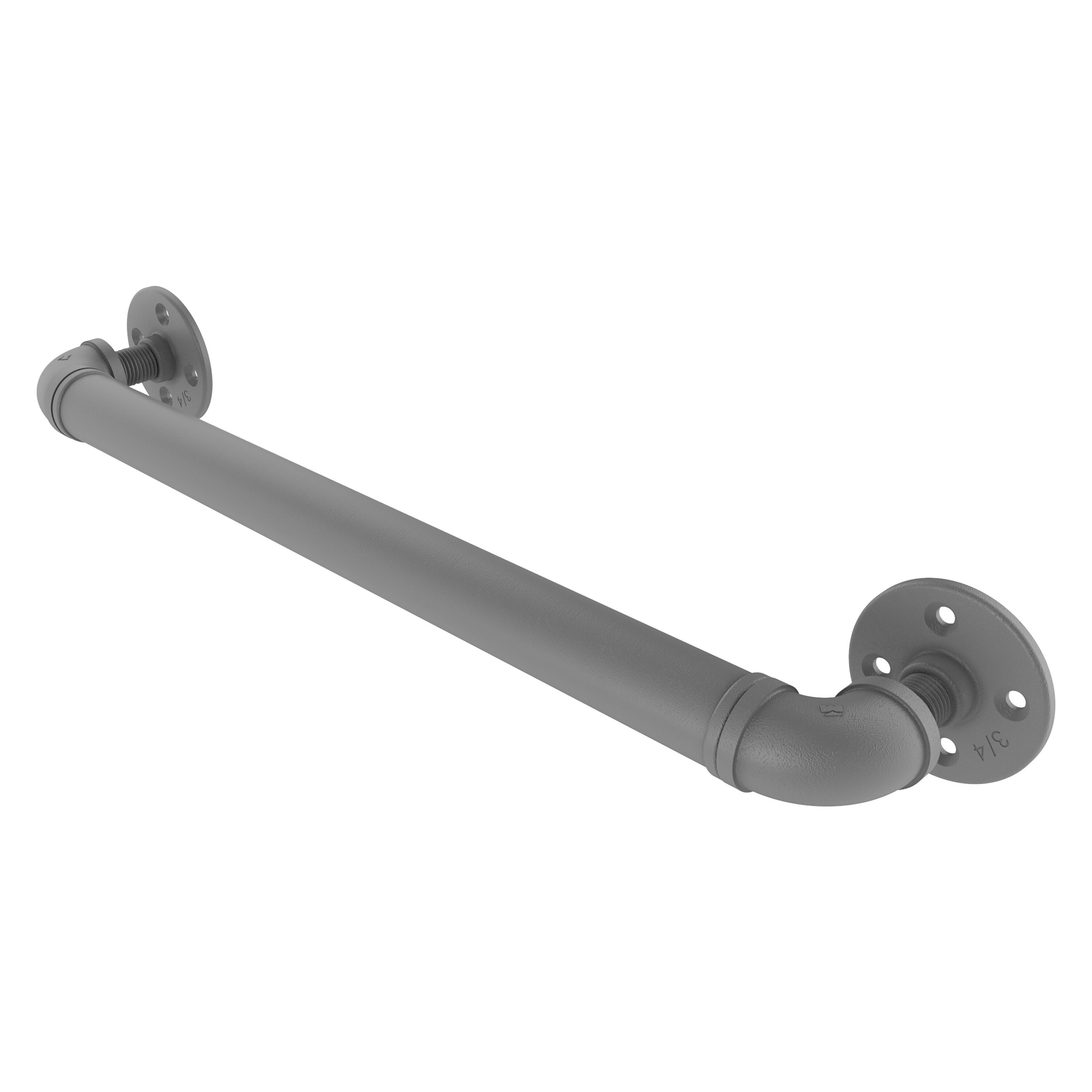 Allied Brass P-700-24-GB-GYM Pipeline 24-in Matte Gray Wall mount ADA Compliant Grab Bar ( 350-lb Weight Capacity )
