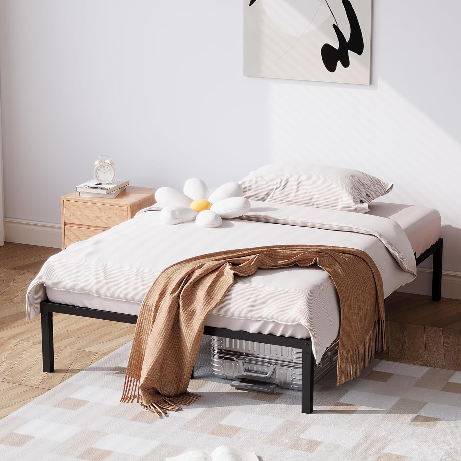 GAOMON 8 Inch Full Size Metal Platform Bed Frame- Noise Free Mattress ...