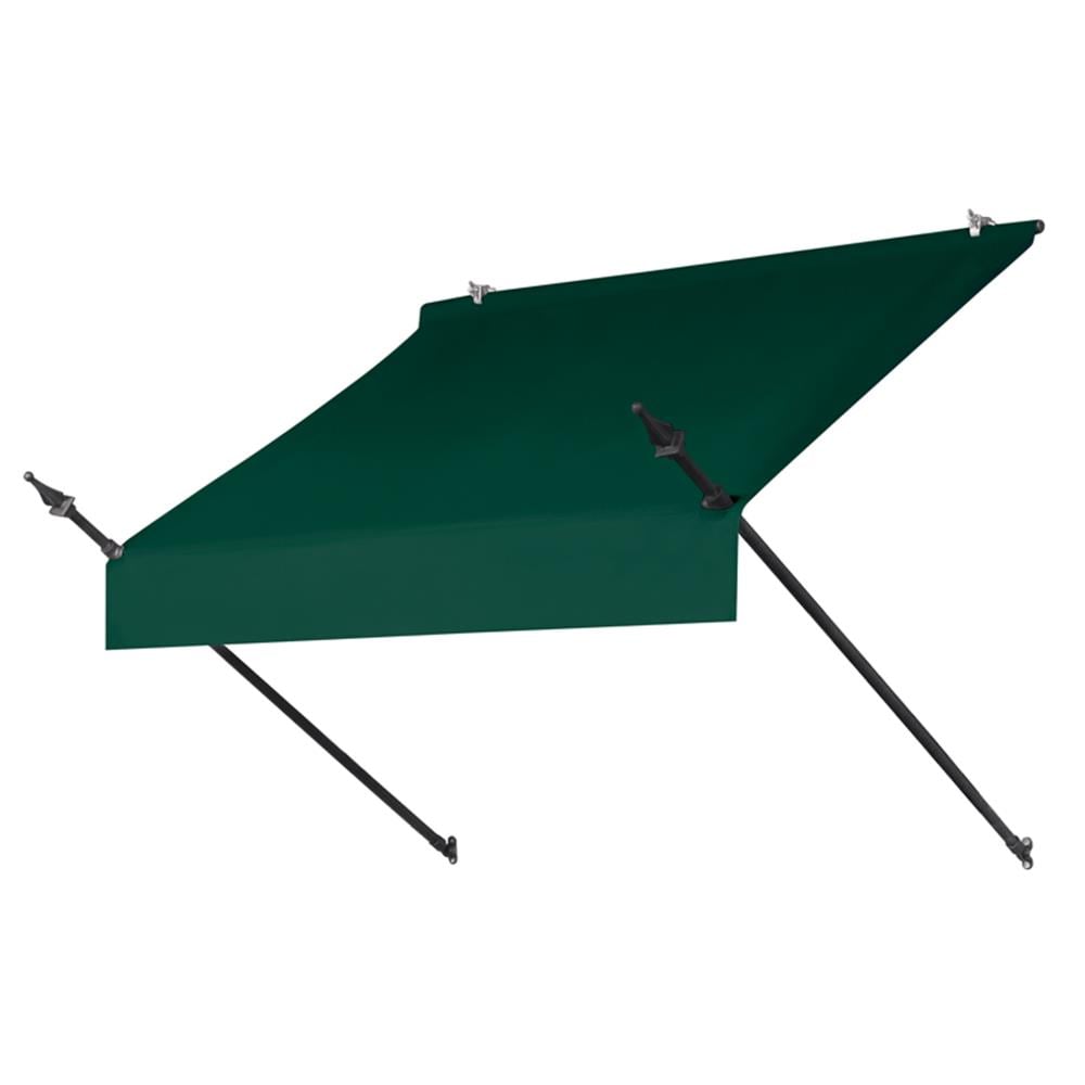 Awnings in a Box 3020760 Designer 50.5-Inches Wide x 36.5-Inches Projection x 10-Inches Height Fabric Forest Green/Black Solid Manual Retractable Window/Door Awning
