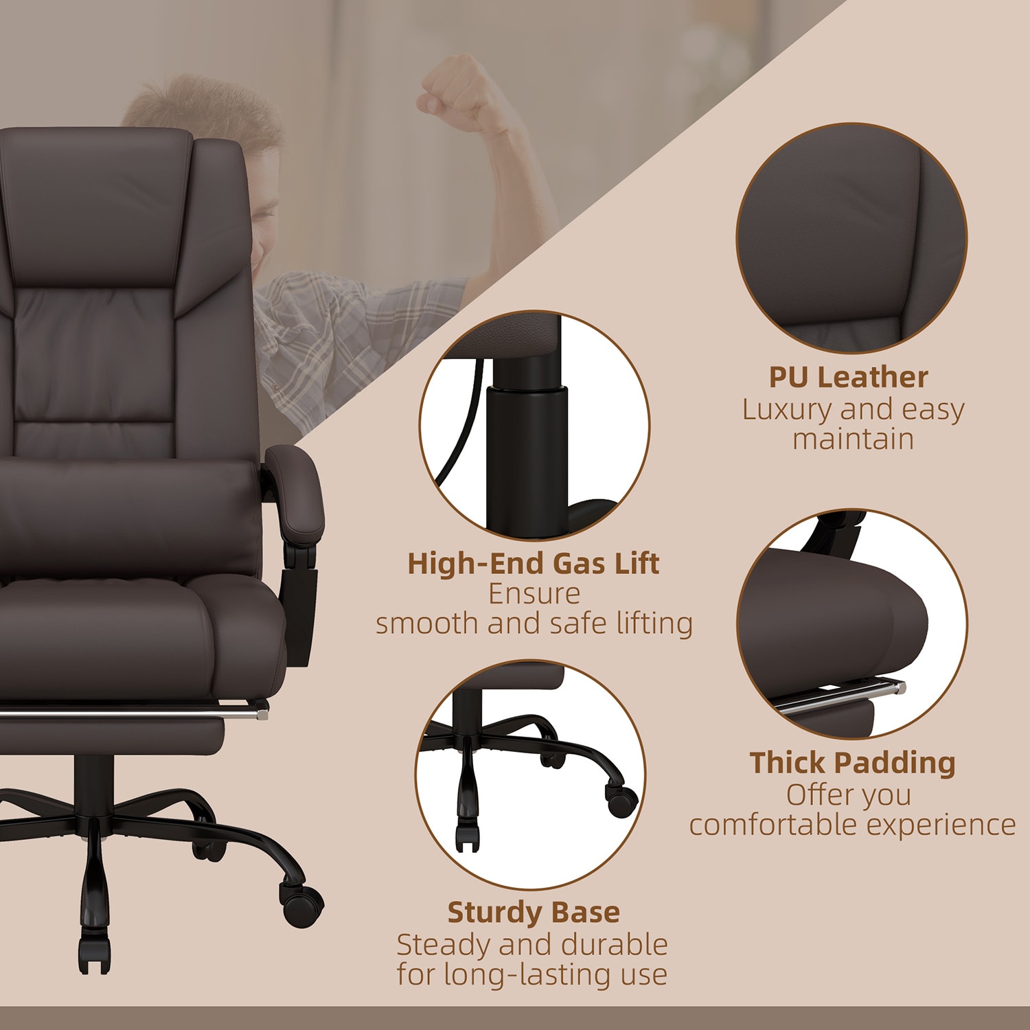 Sumyeg WF-CT-1353B-GL Office-Chairs - View #6