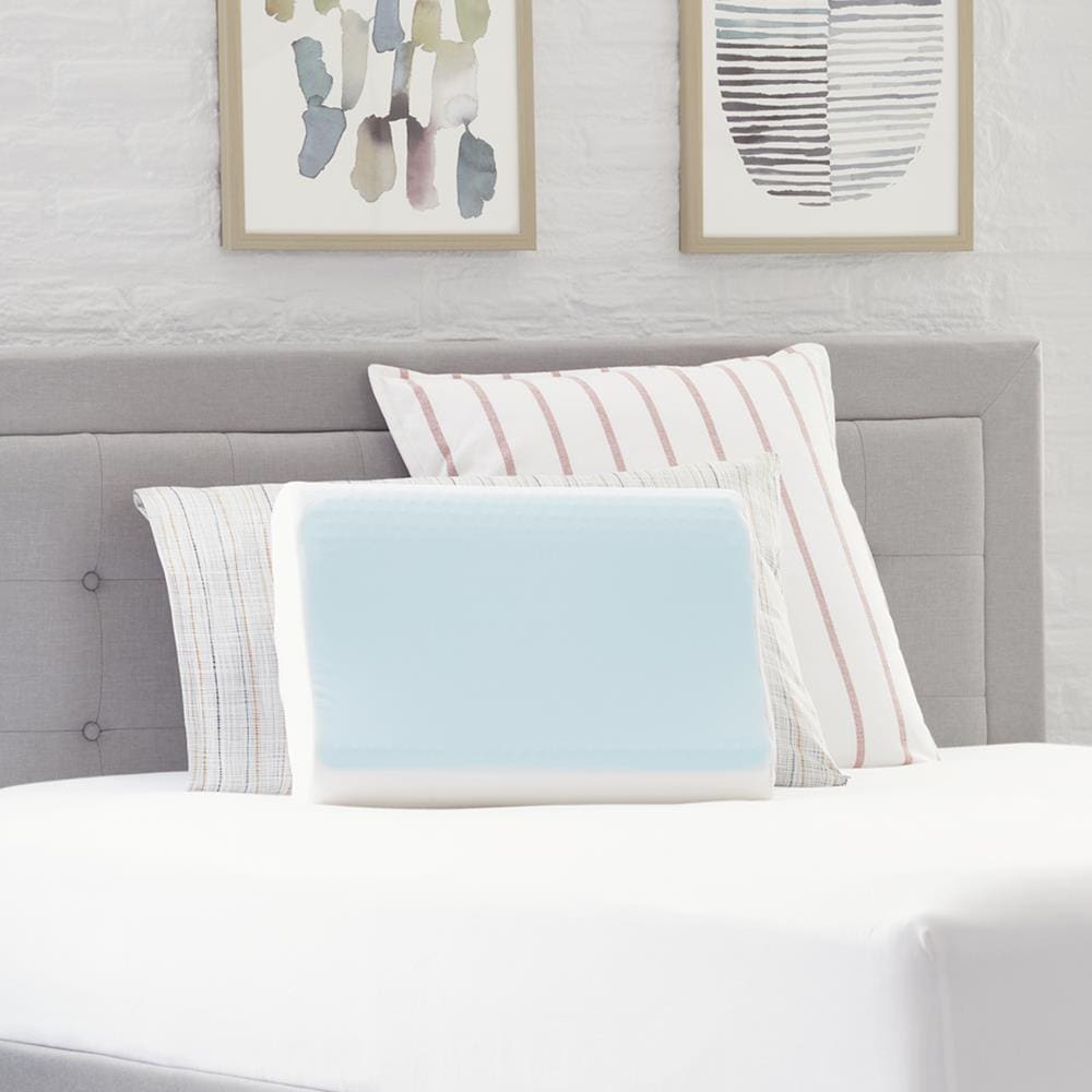 Comfort Revolution Hydraluxe Gel Memory Foam Bed Pillow - King/Blue