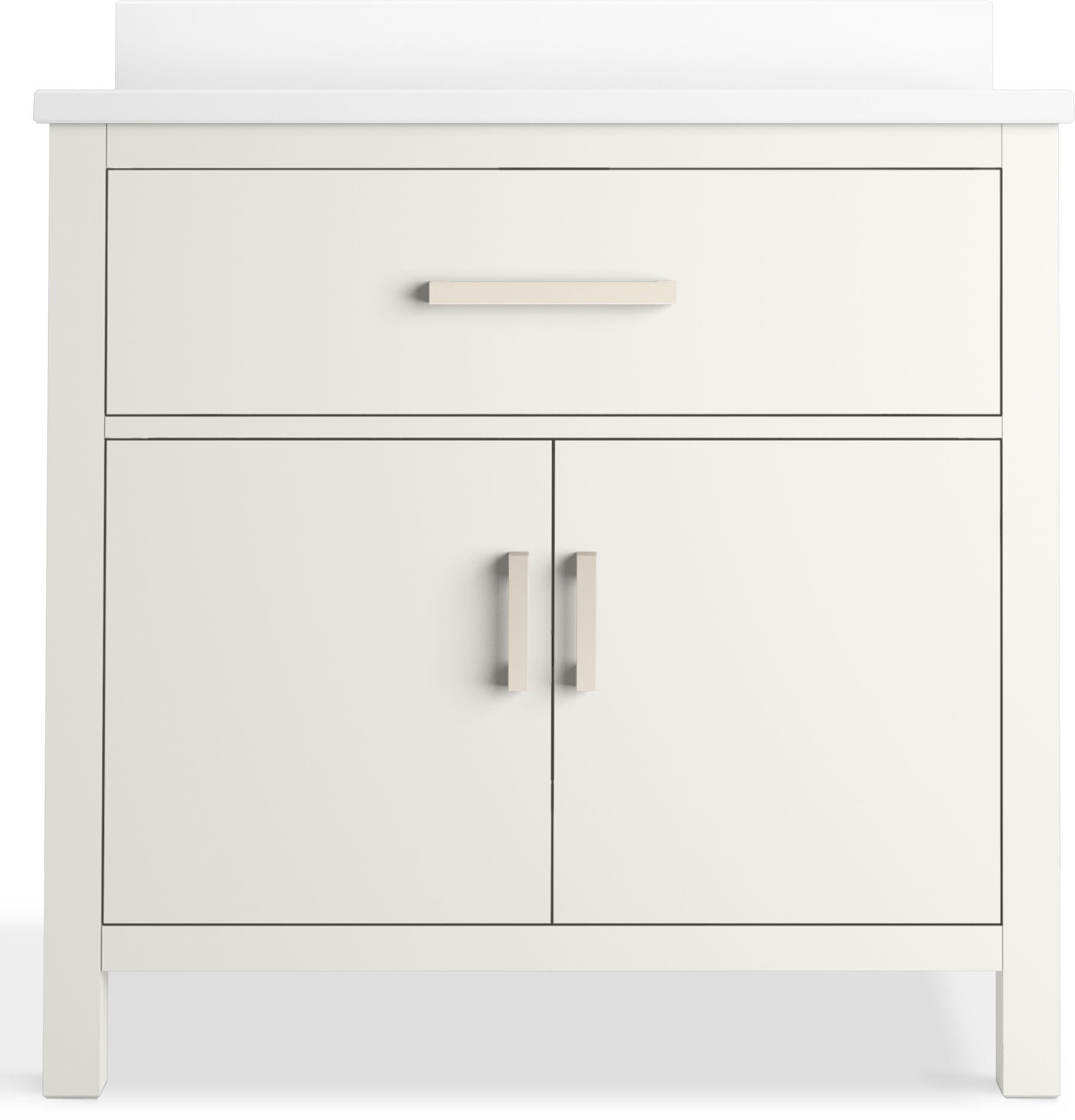 Kresla 36" White Freestanding Bathroom Vanity with Quartz Top