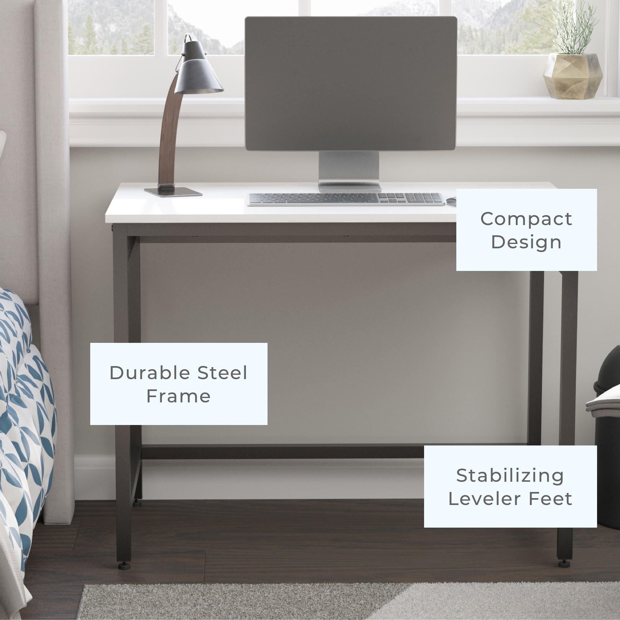 Brookside BS0004DSK40WH desks - View #2