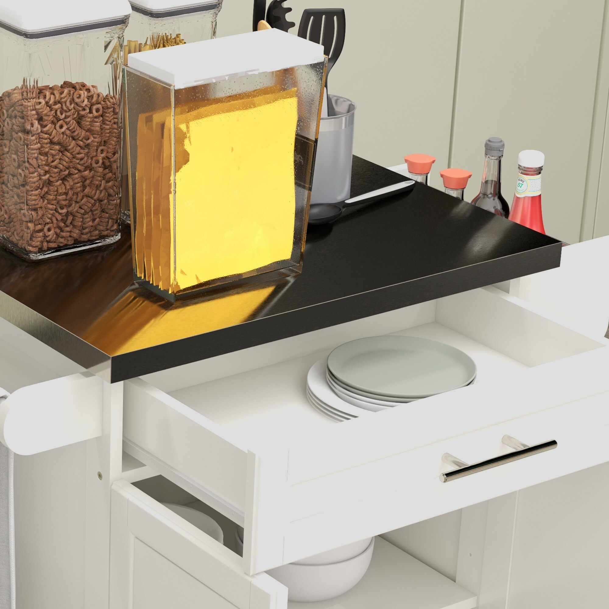 HomCom 801-055V81CW Kitchen-Furniture - View #6