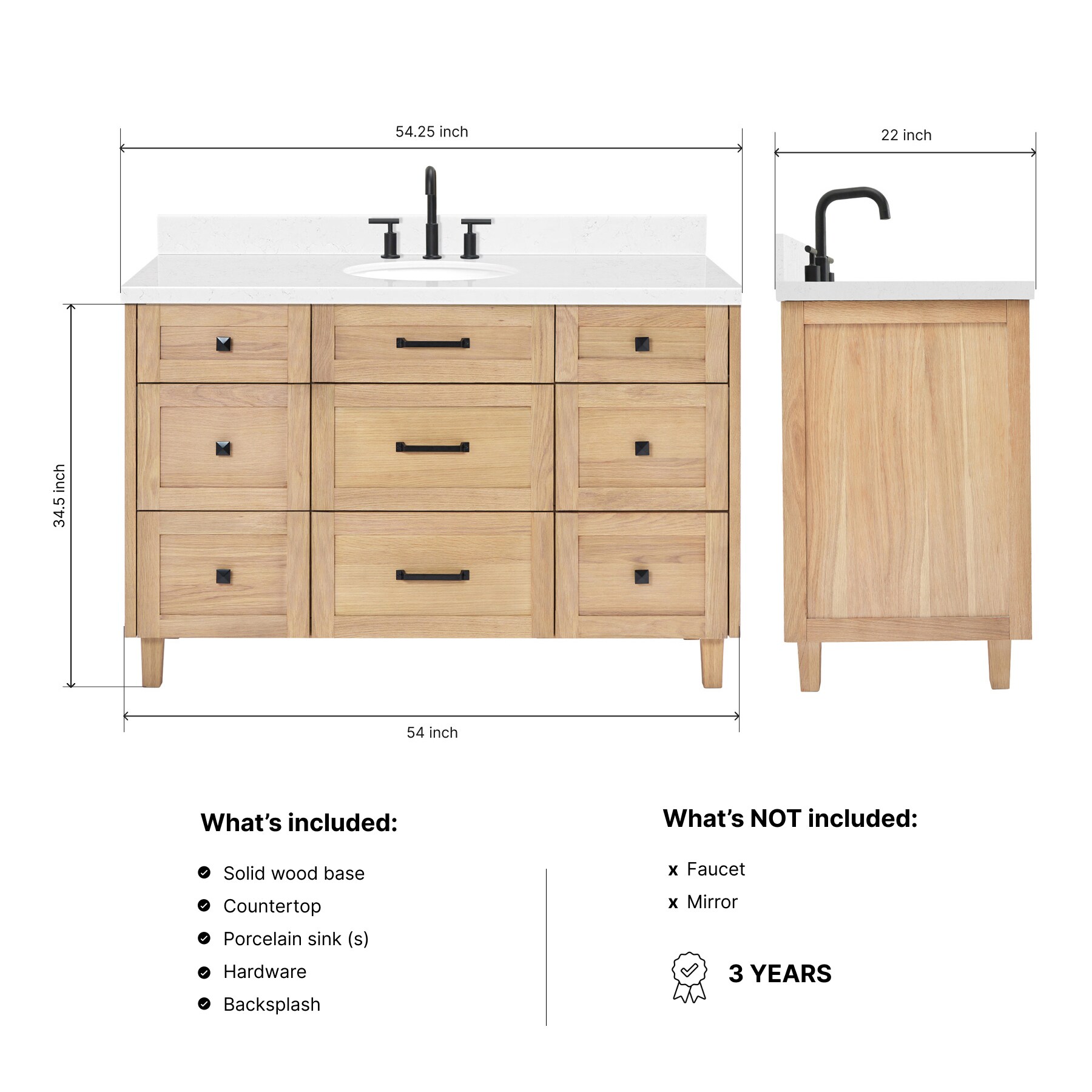 ARIEL B54CQOVOWOA Bath-Vanity-Combo - View #4