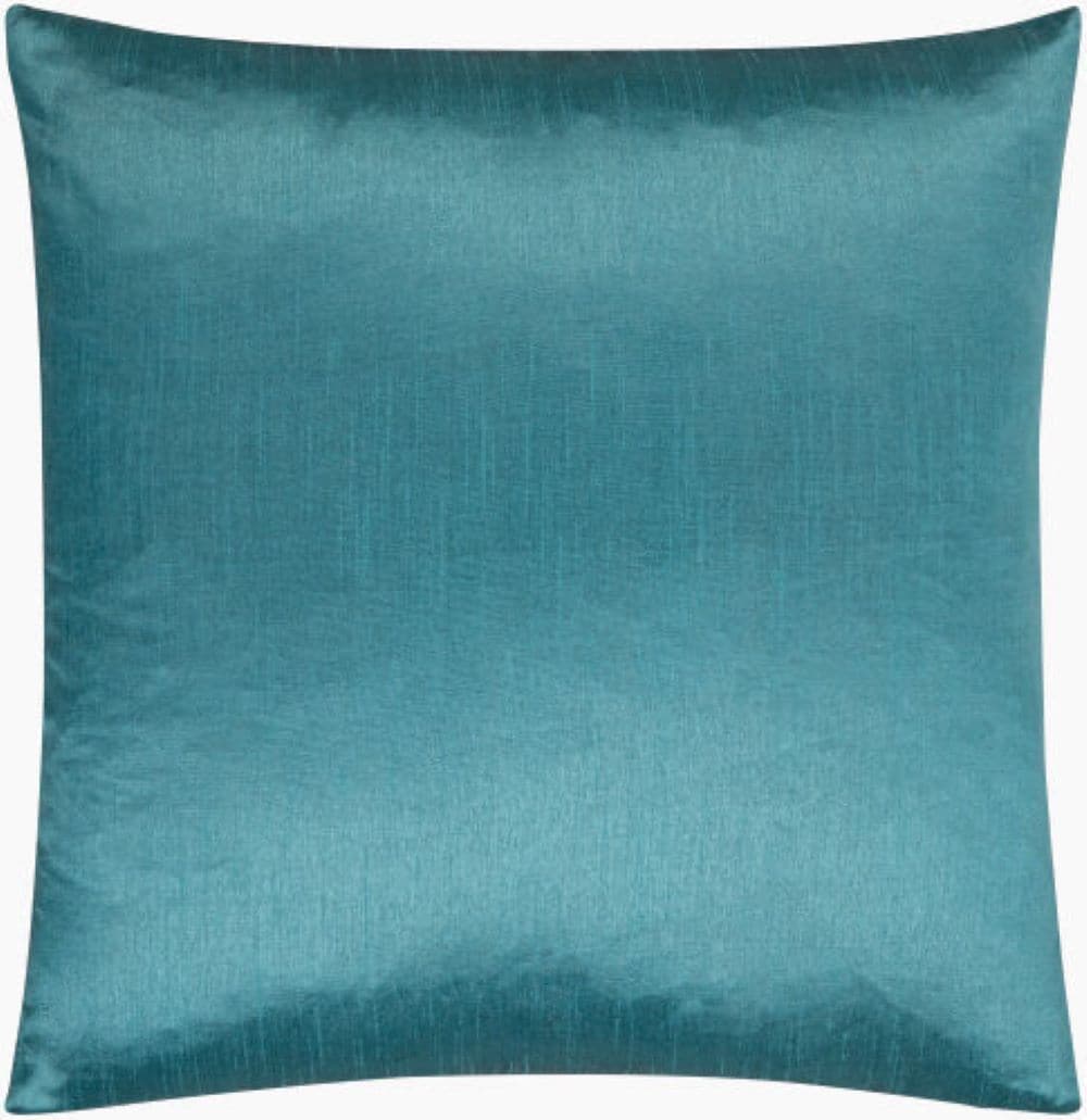 Yasmine 20" x 20" Blue Woven Polyester Throw Pillow