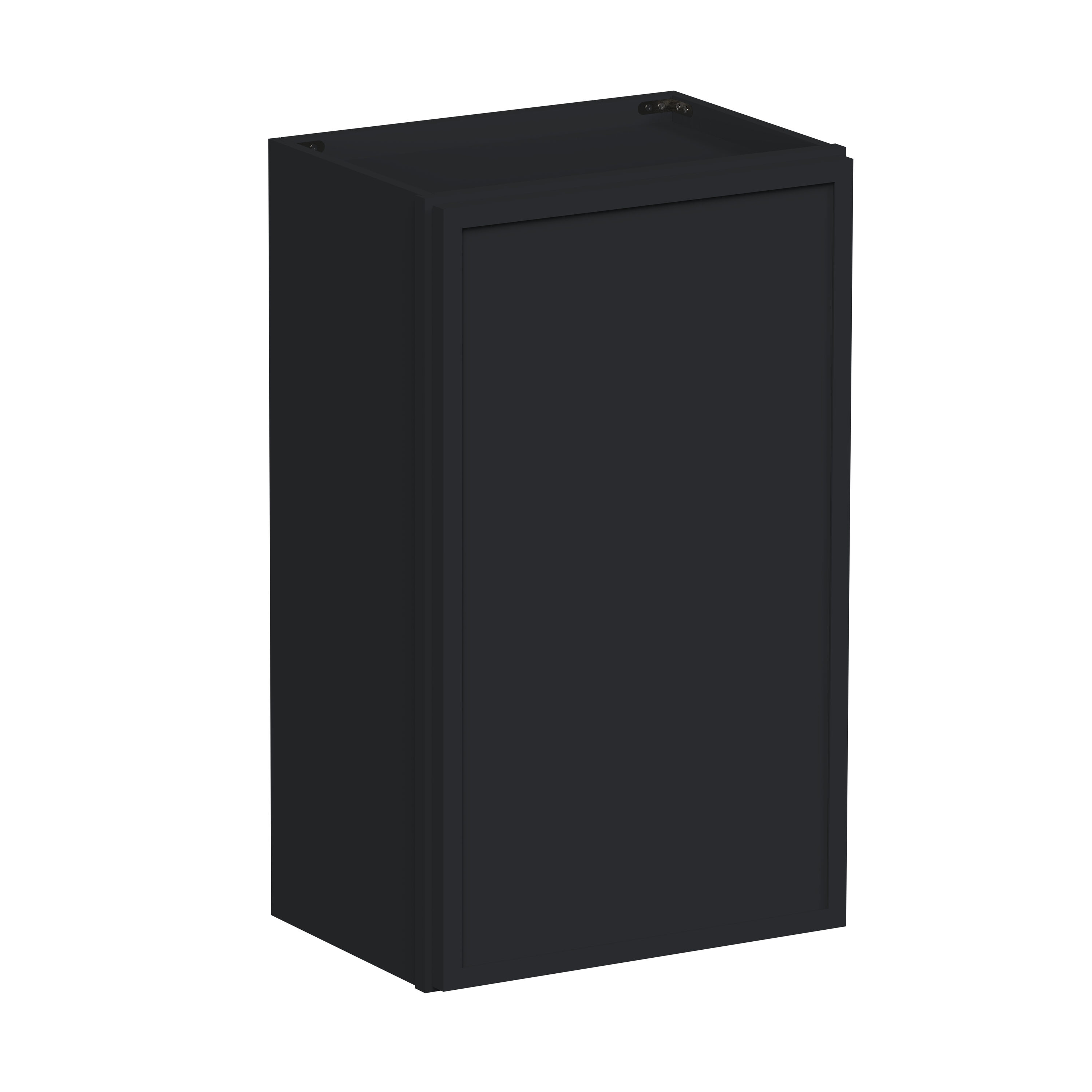 Boyel Living 18-in W x 30-in H x 12-in D Black Shaker Ready-to-Assemble Kitchen Wall Cabinet with Soft-Close Hardware