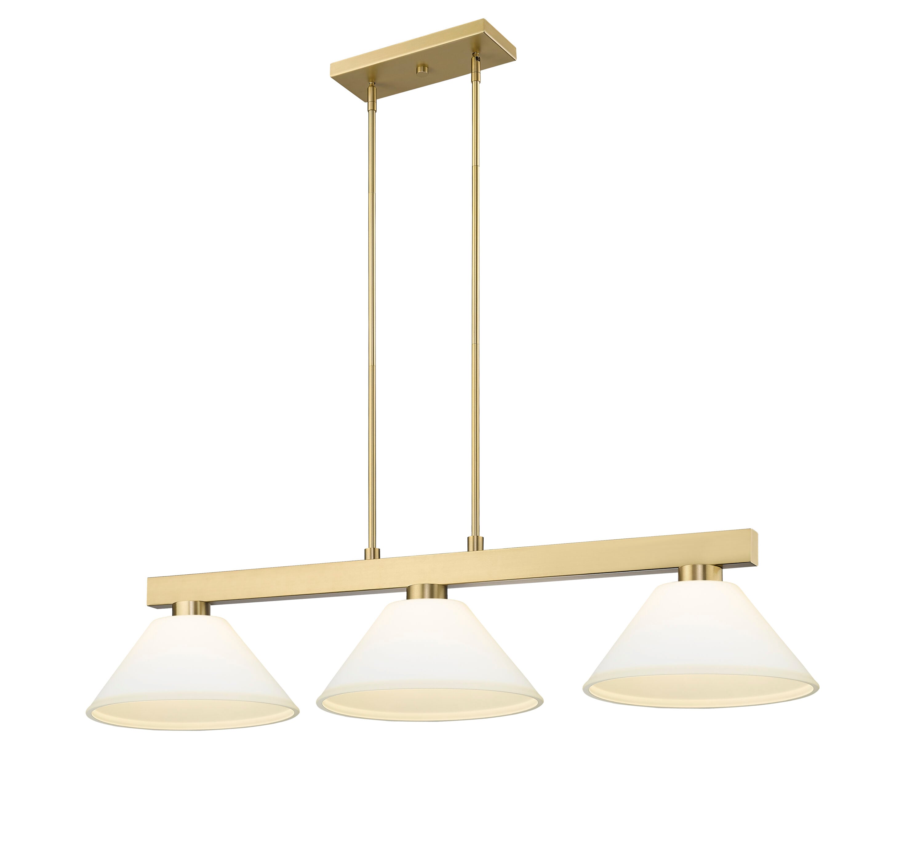 Z-Lite 152MGLD-AMO14 Cobalt 3 -Light Gold Transitional For Use in Bedrooms, Dining Rooms, Foyers, Kitchens, Living Rooms Chandelier