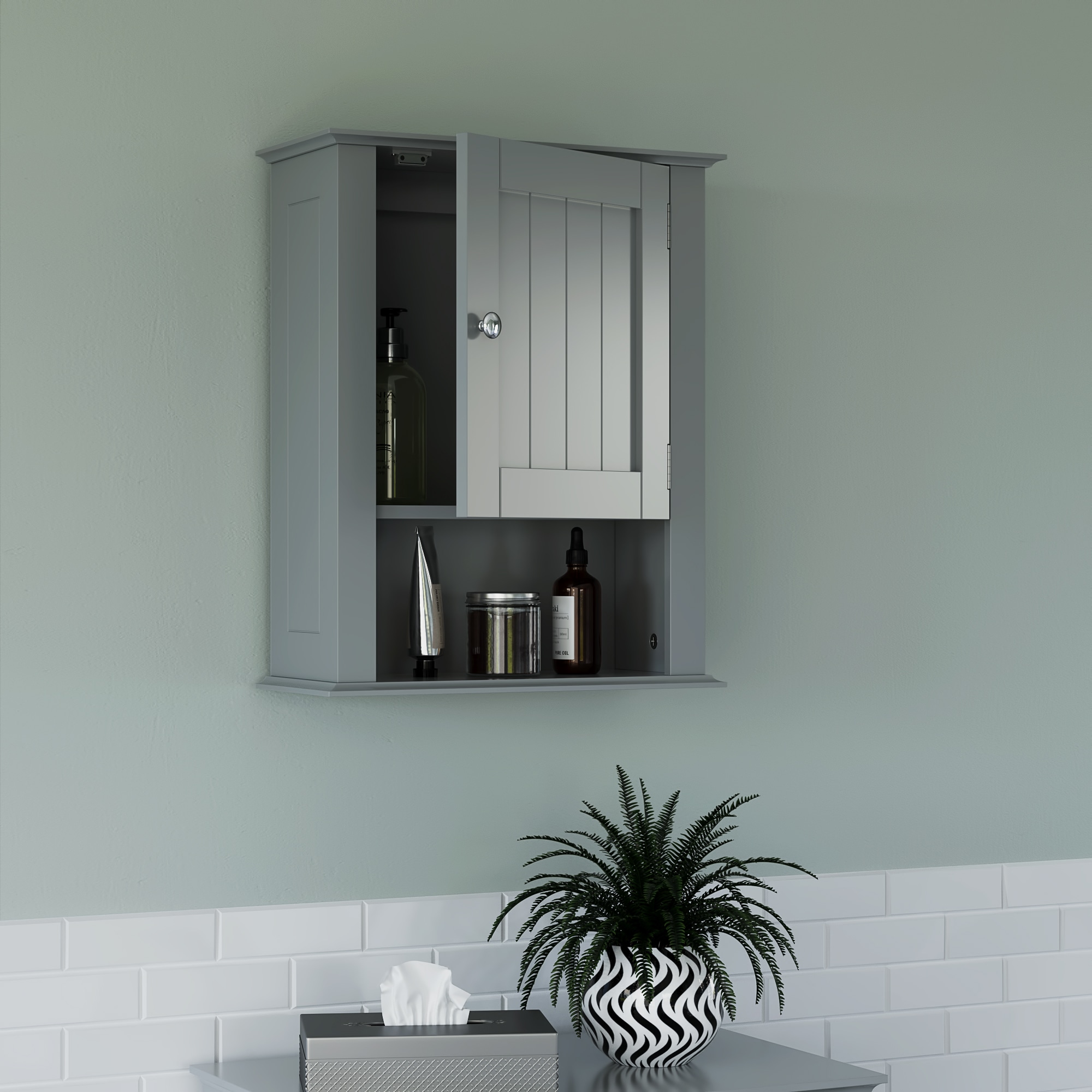 Gray Bathroom Wall Cabinets at Lowes.com