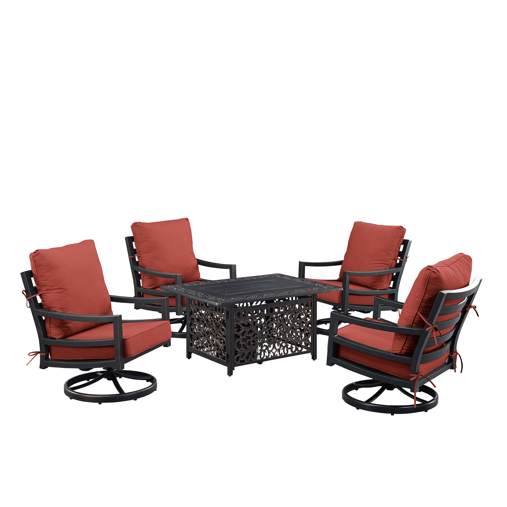 Oakland Living HUDSON4CHCABOSRDCU Patio-Conversation-Sets - View #4
