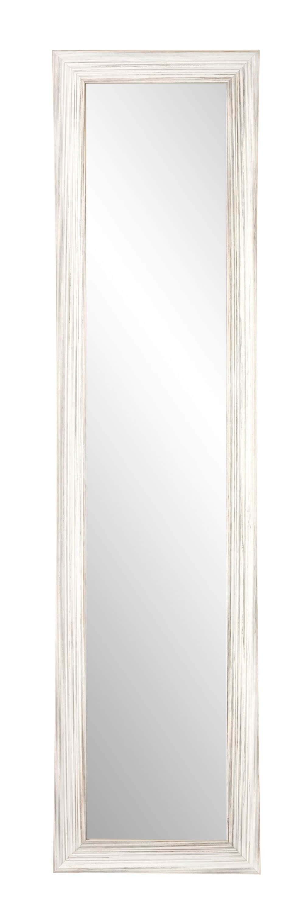 BrandtWorks BM18SKINNY 15.5-Inches W x 70.5-Inches H Rectangle White Wood/Distressed Framed Full Length Wall Mirror