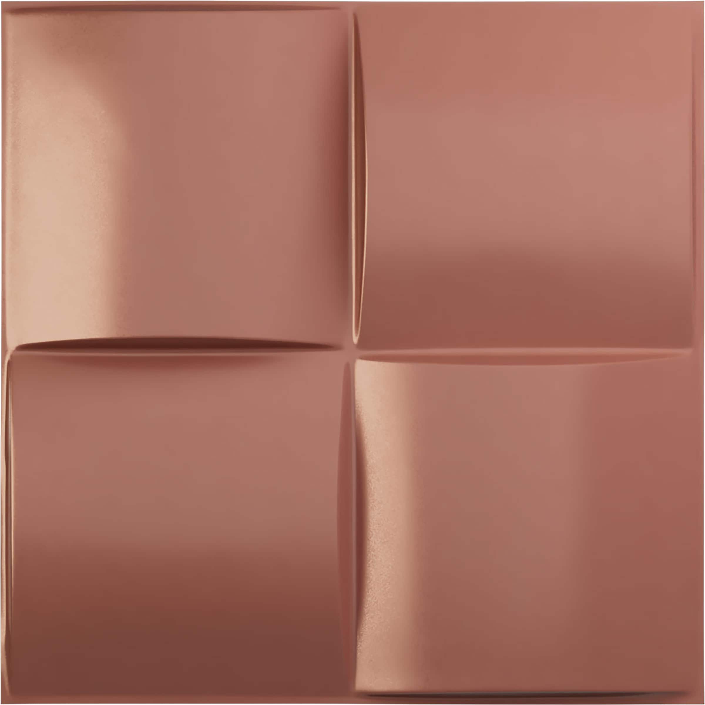 Ekena Millwork WP20X20SMFCP 19-5/8-in x 19-5/8-in Embossed Paintable/Stainable Pink PVC Wall Panel (
