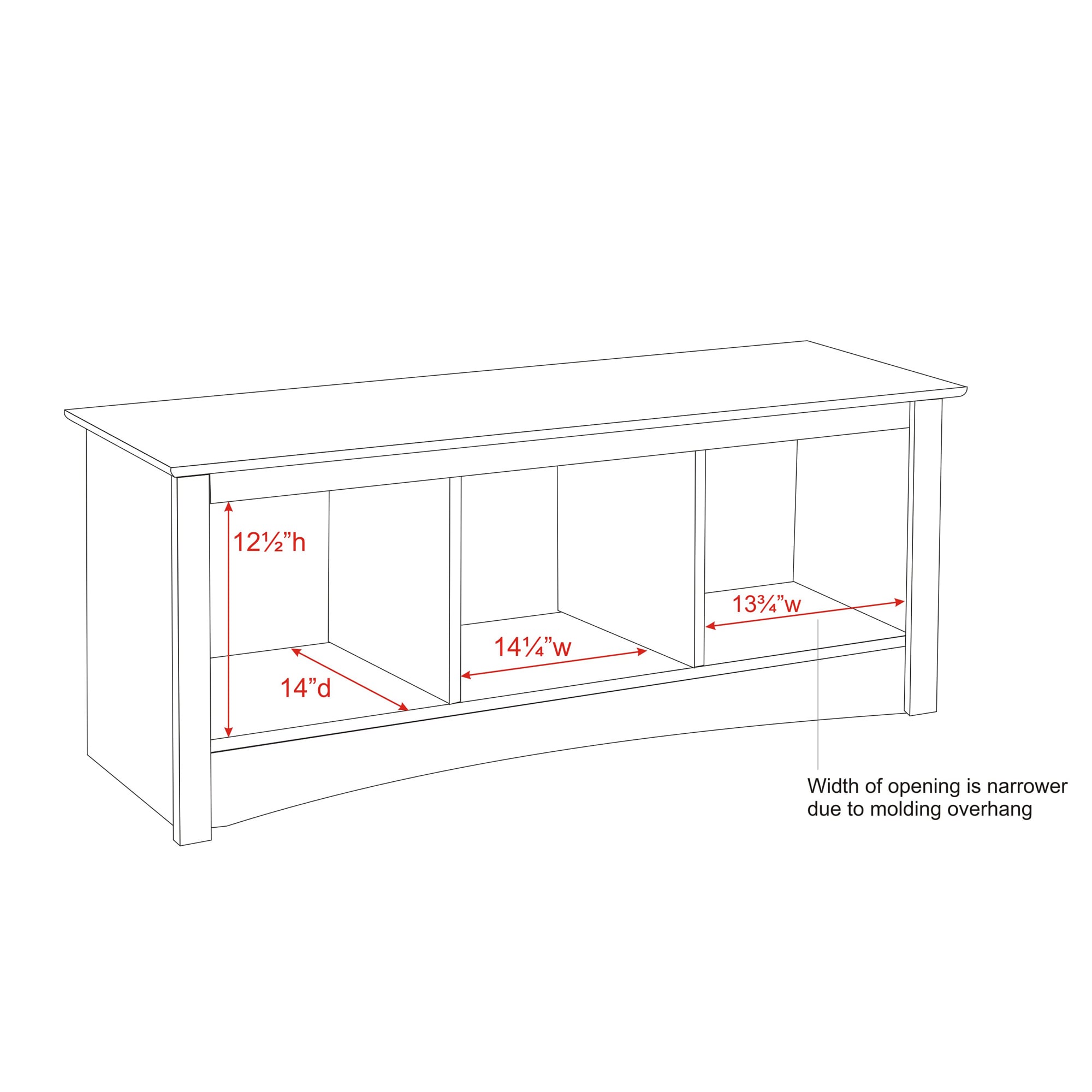 Prepac WSC-4820 bench - View #4