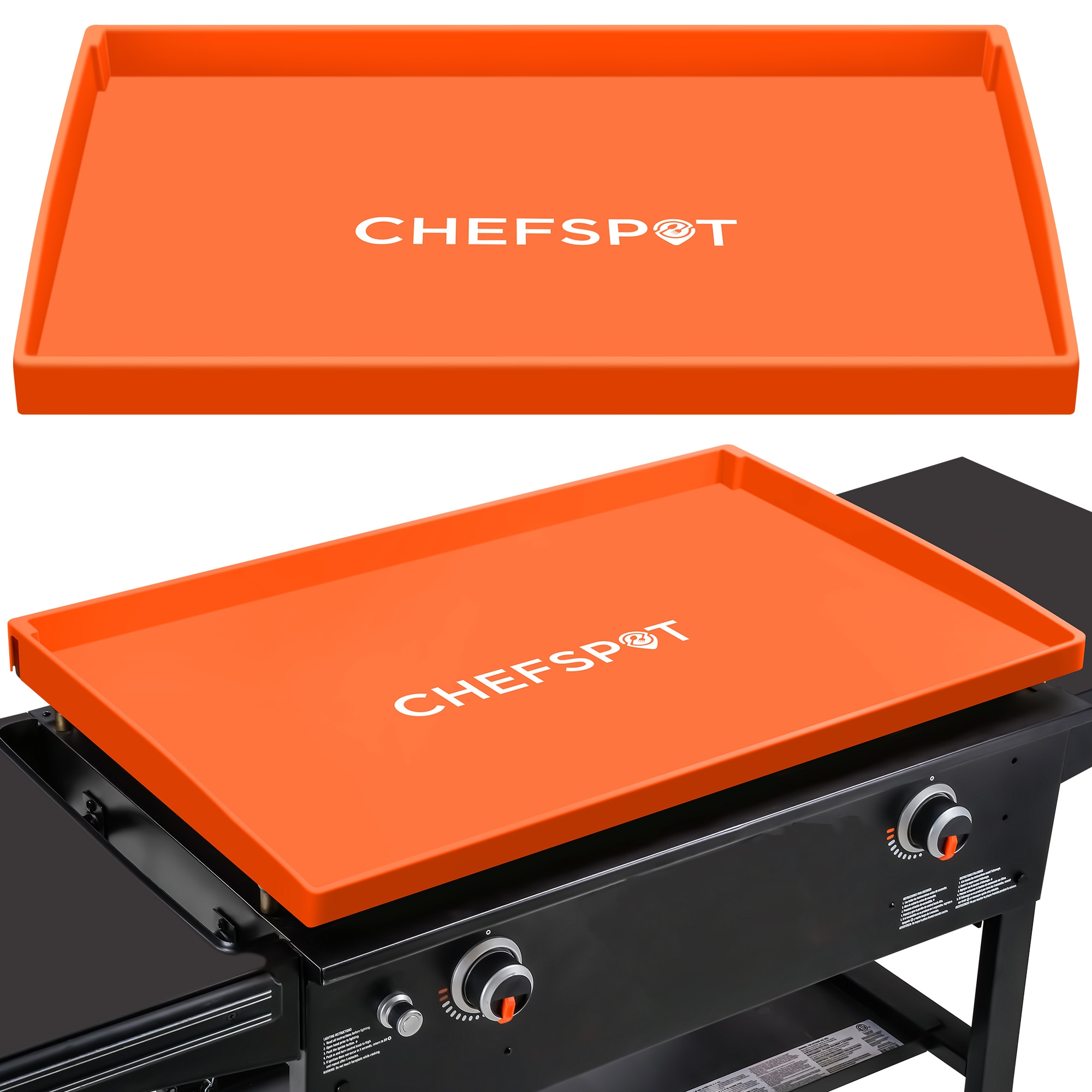 CHEFSSPOT Griddle Mat Cover 29.09-in W x 1.77-in H Orange Flat Top ...