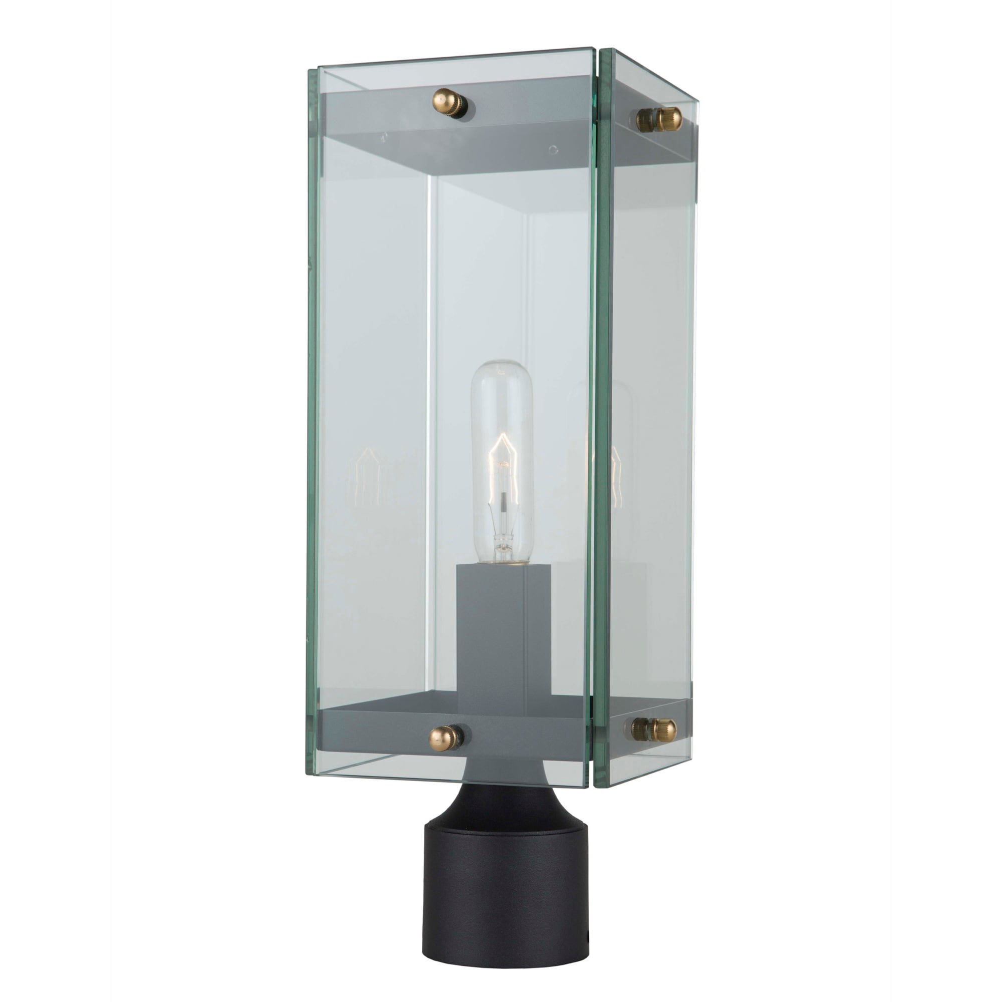 ARTCRAFT AC8143BK Bradgate 22.25-Inches Matte Black and Harvest Brass Transitional Outdoor Globe only