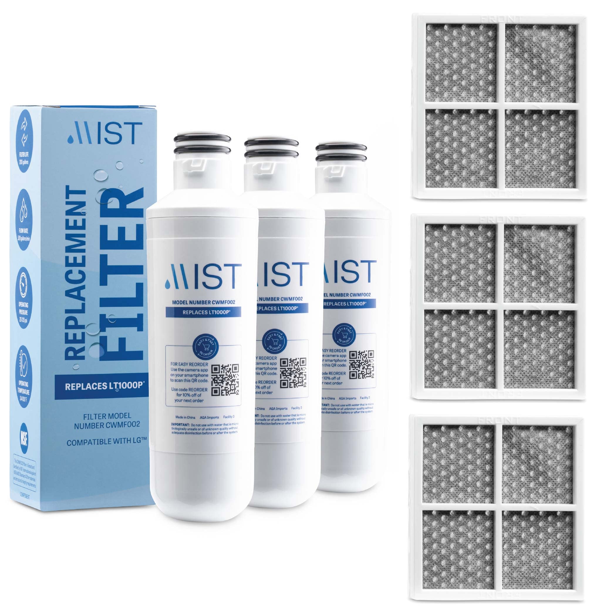 Mist Twist-in Refrigerator Water Filter 6 -Pack #CWMF302+343