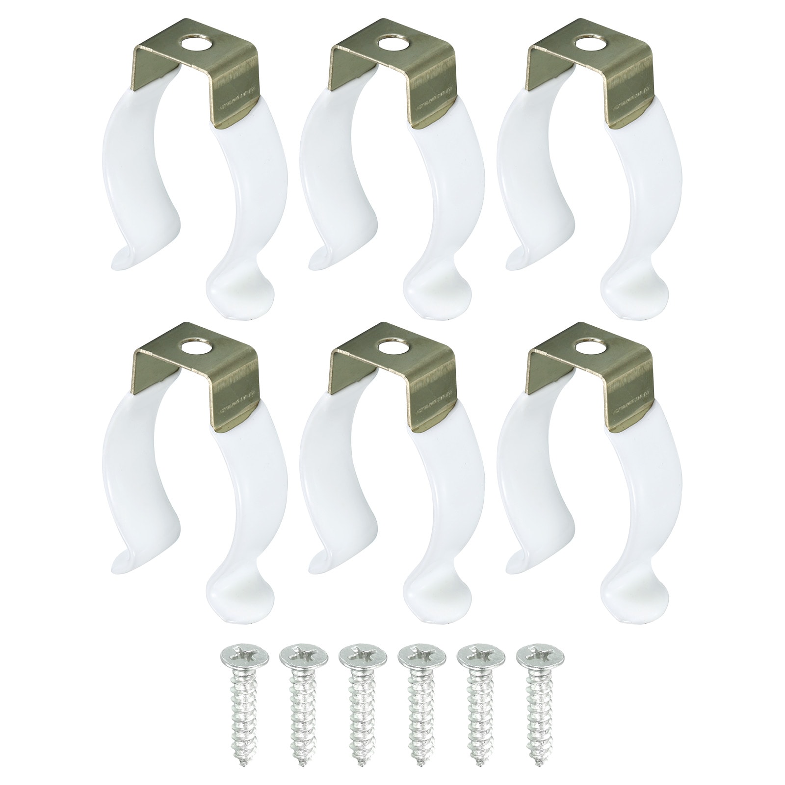 Unique Bargains T8 U Clips Holder Bracket for LED Light Bulb Mounting Bracket Support Stainless Steel Fluorescent Tube Holder with Screws 6pcs #S26050800UX6112