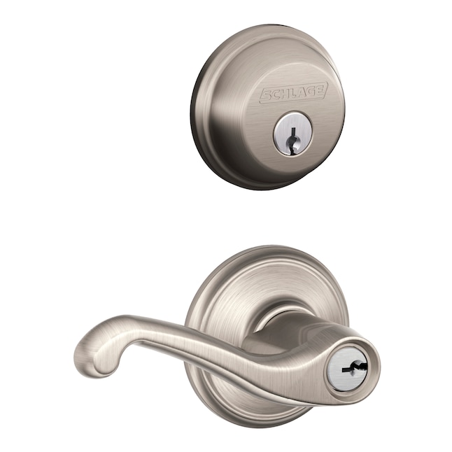 Schlage F51VACC619 SN Accent Entry Lever, No Size, Satin Nickel - Door  Levers 