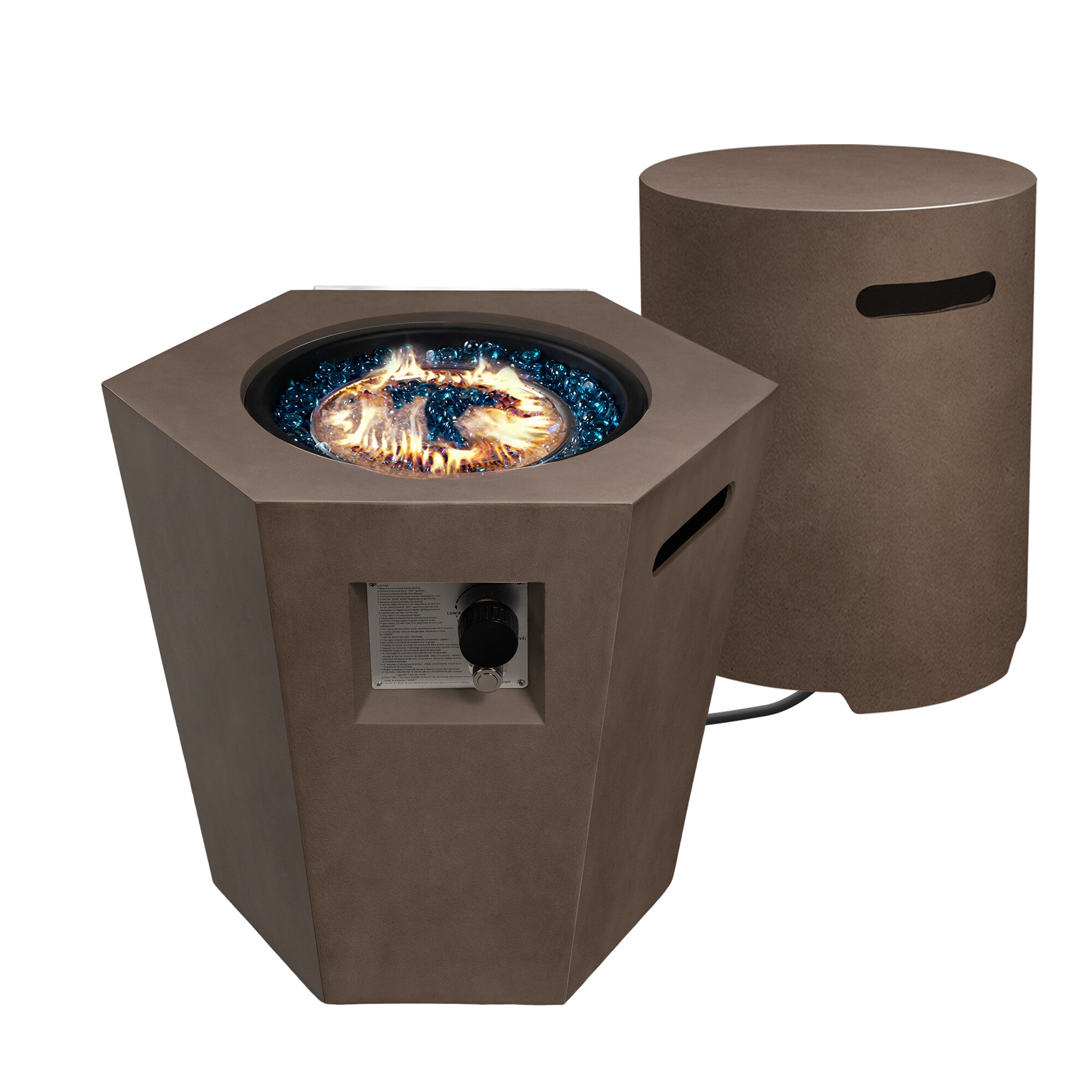 Hexagonal Fire Pit 24-Inch-Wide Gas Fire Pits at Lowes.com