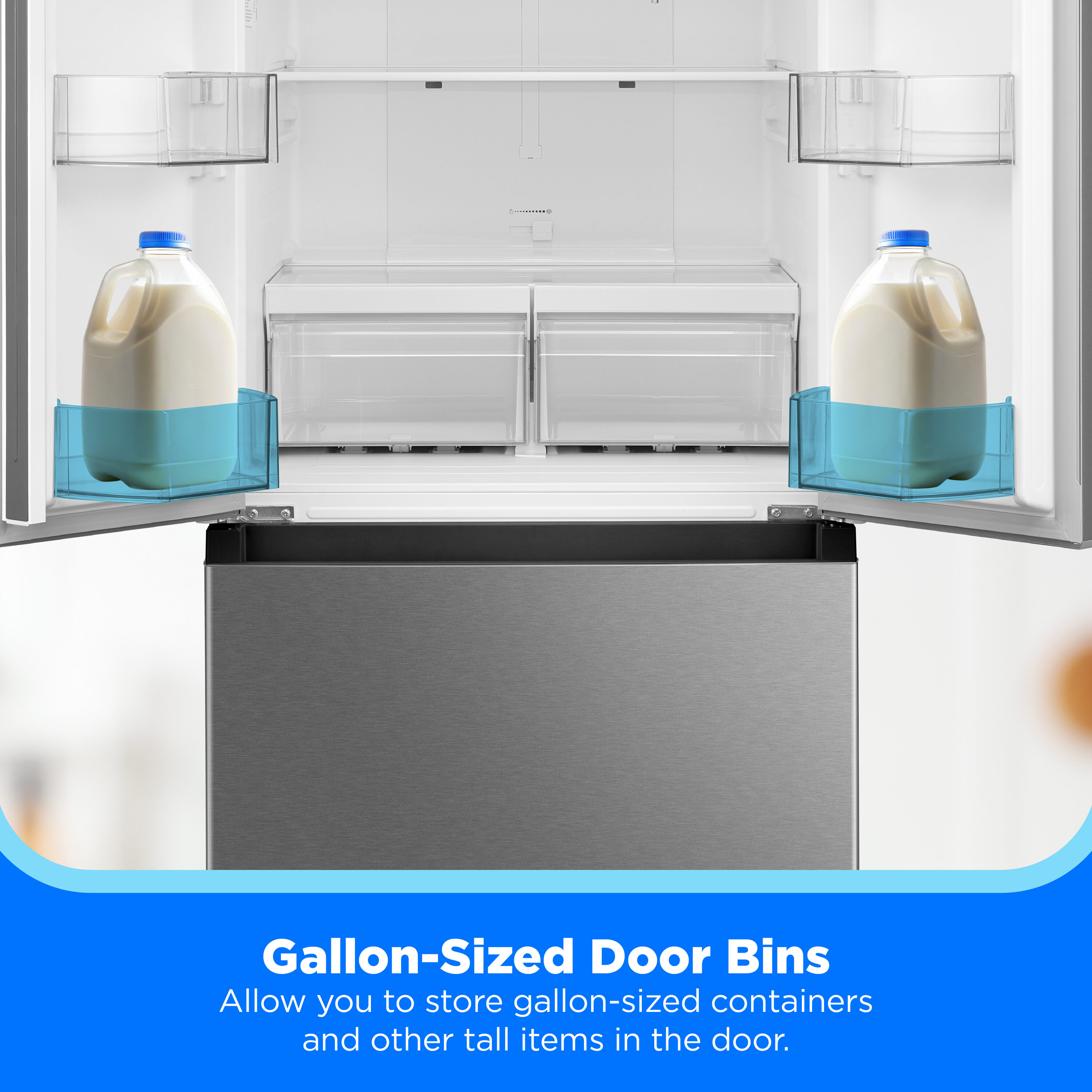 Midea Midea 18.4 cu. ft. French Door Bottom Freezer in Stainless Steel