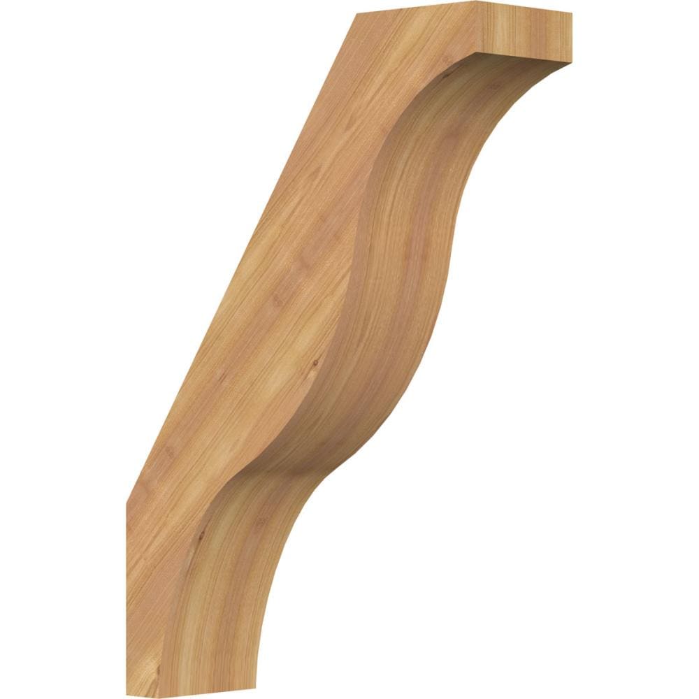 Ekena Millwork BRC06X18X26FST00SWR 5-1/2-in x 18-in x 26-in Western Red Cedar Unfinished Wood Funston Smooth Knee Brace