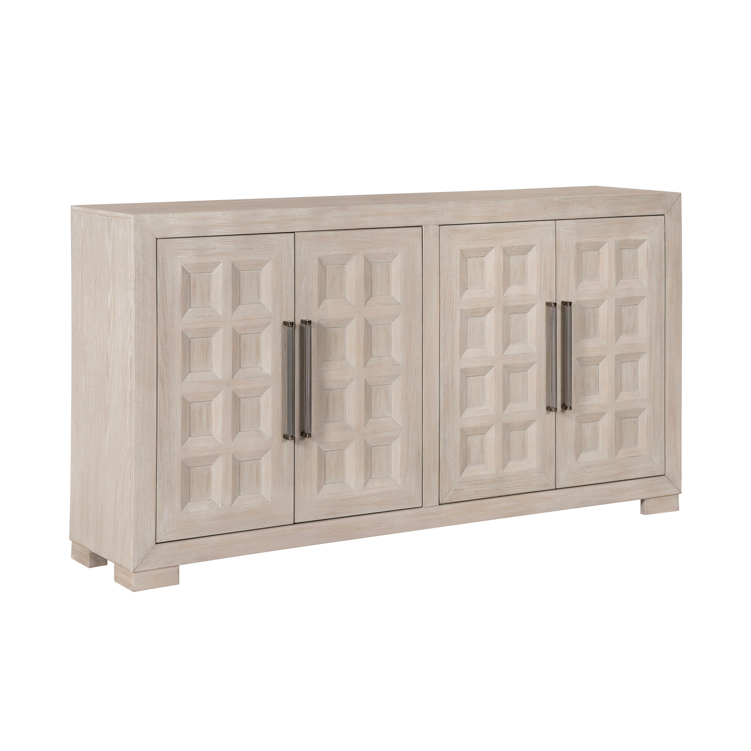 Furniture of America IDF-39011NT-SV Flonnin Contemporary/Modern Tawny Rubberwood Buffet