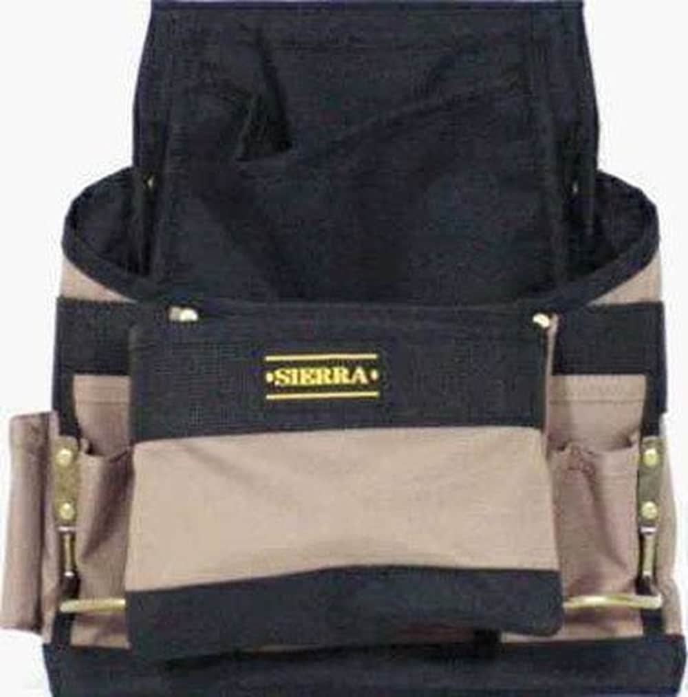 Custom LeatherCraft ustom Leathercraft L 1620 11-Pocket Polyester ool Bag 3.75 x 14.25 in Black/an