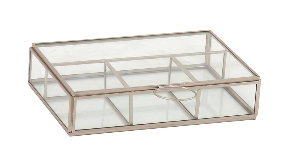 Misbruik beet voor de helft Grayson Lane Silver with Clear Glass Wood Freestanding Jewelry Box in the  Jewelry Boxes & Storage department at Lowes.com