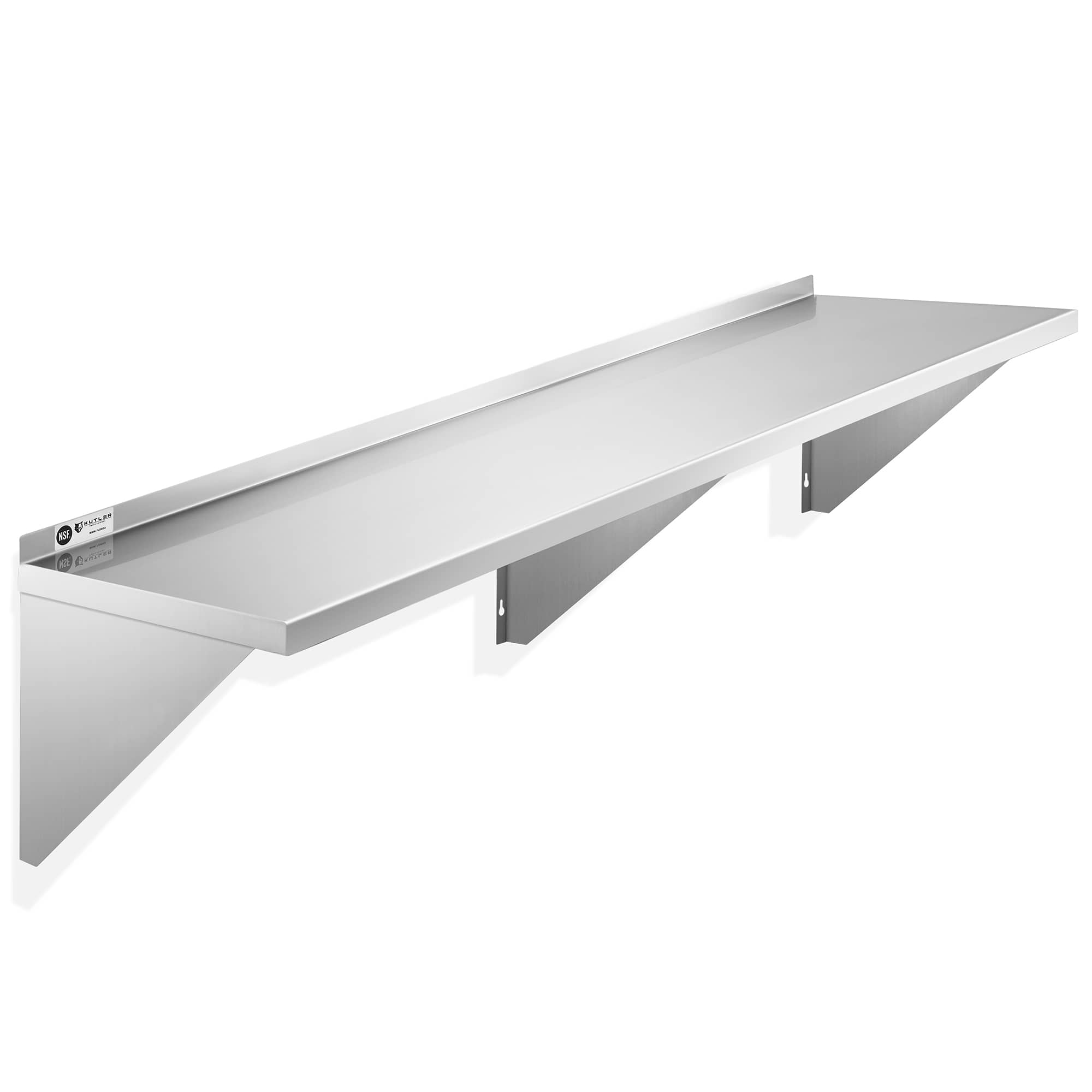KUTLER SHELF-KT-24. Stainless Steel Shelf - 12 x 72-in - NSF Commercial Wall Shelving