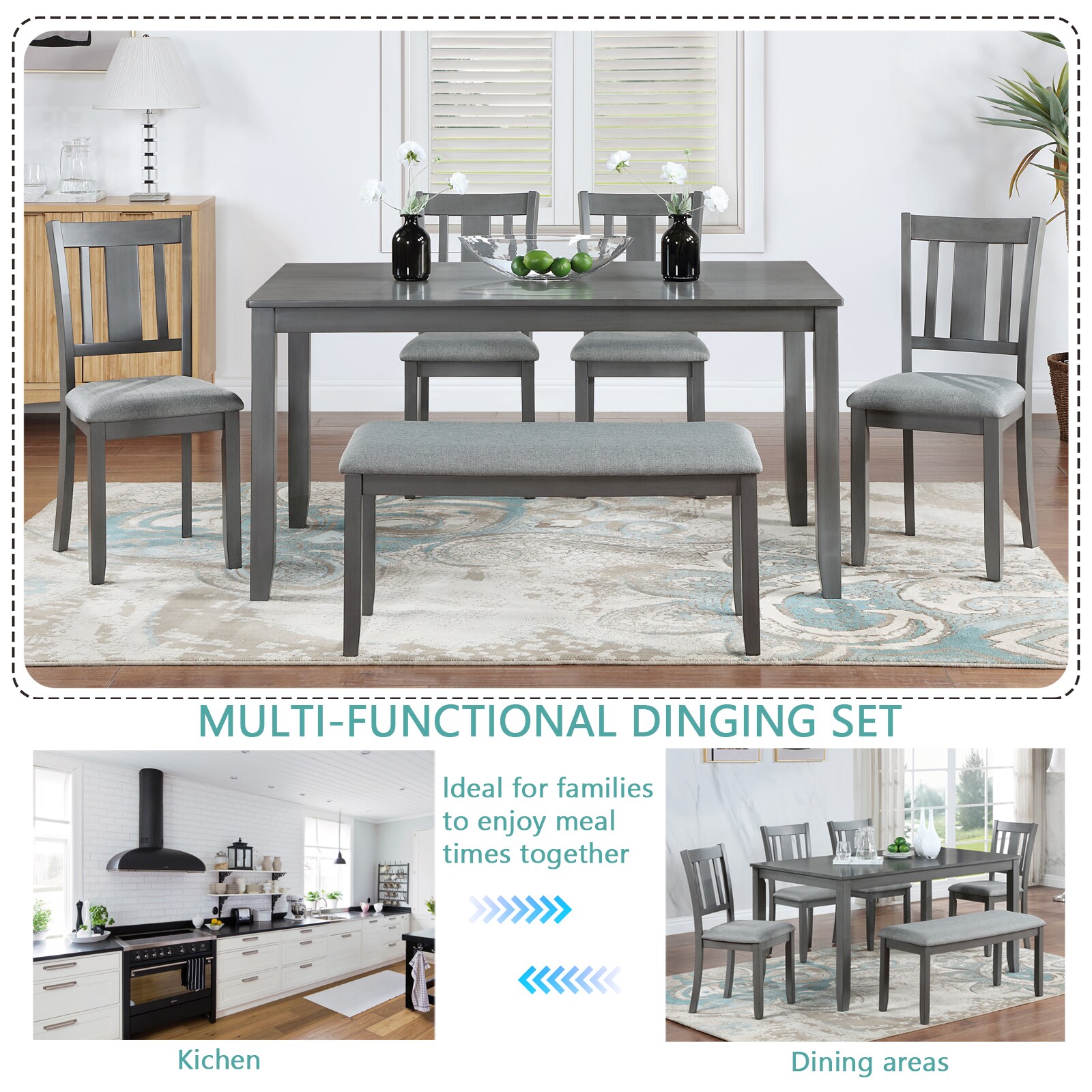 Clihome CL-ST1WH703GY Dining-Sets - View #3