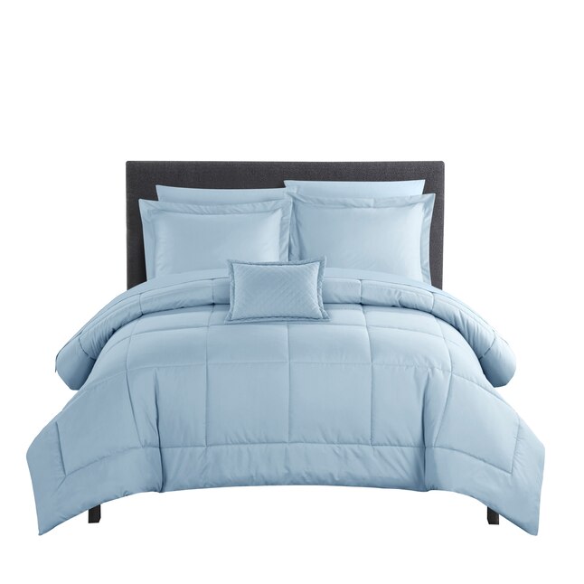 Jordyn 8 Piece Blue Queen Comforter Set