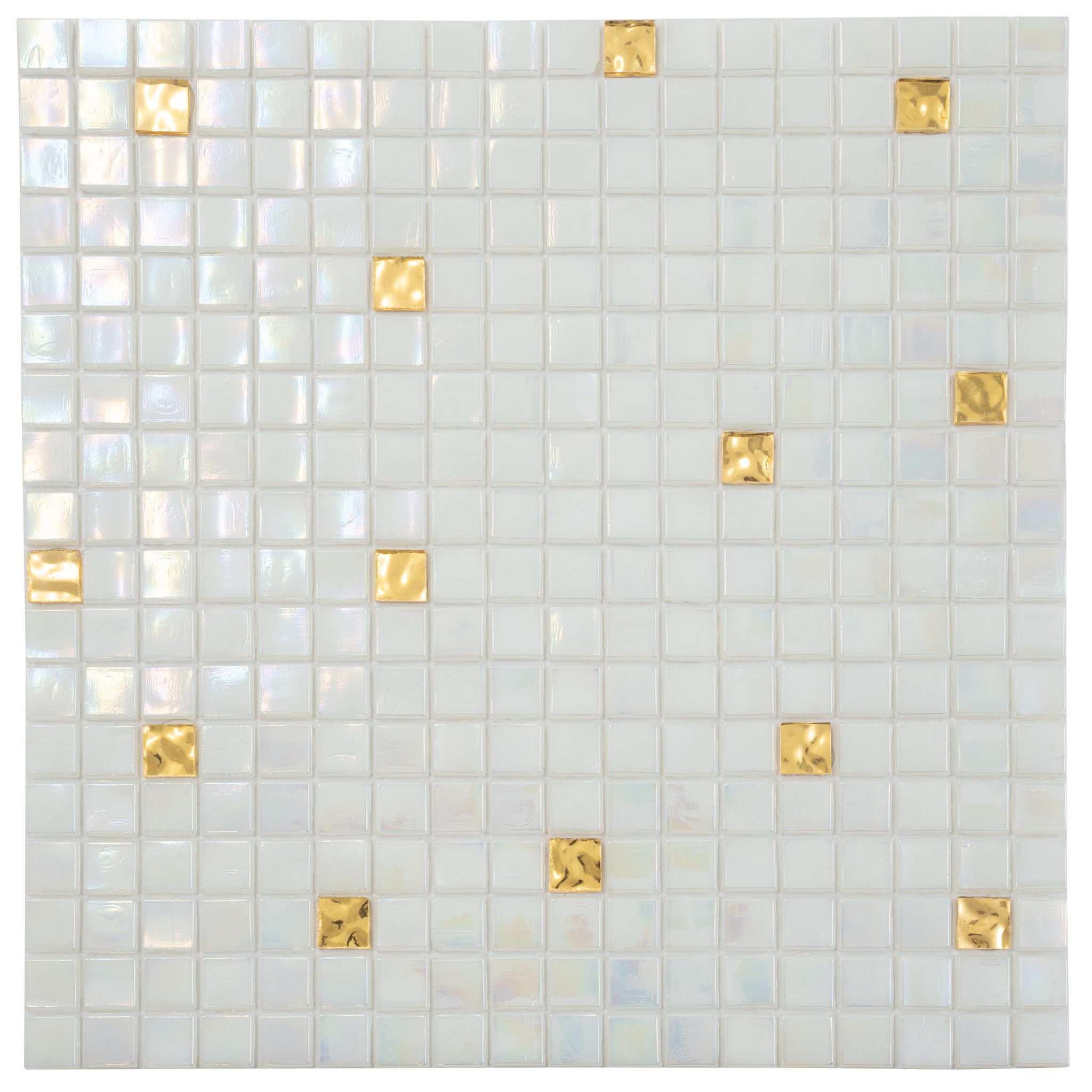 Apollo Tile Mingles Yellow Gold and White 11-1/2-in x 11-1/2-in Glossy Glass Uniform Squares Floor and Wall Tile (18.69-sq. ft/ Carton)