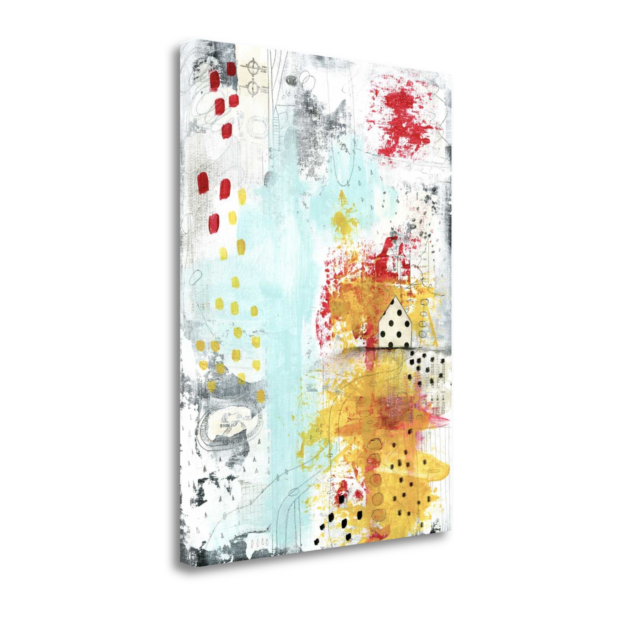 Tangletown Fine Art SBSO1051-1824C From Hot To Cold Sarah Ogren 24-in H x 18-in W Abstract Print on Canvas