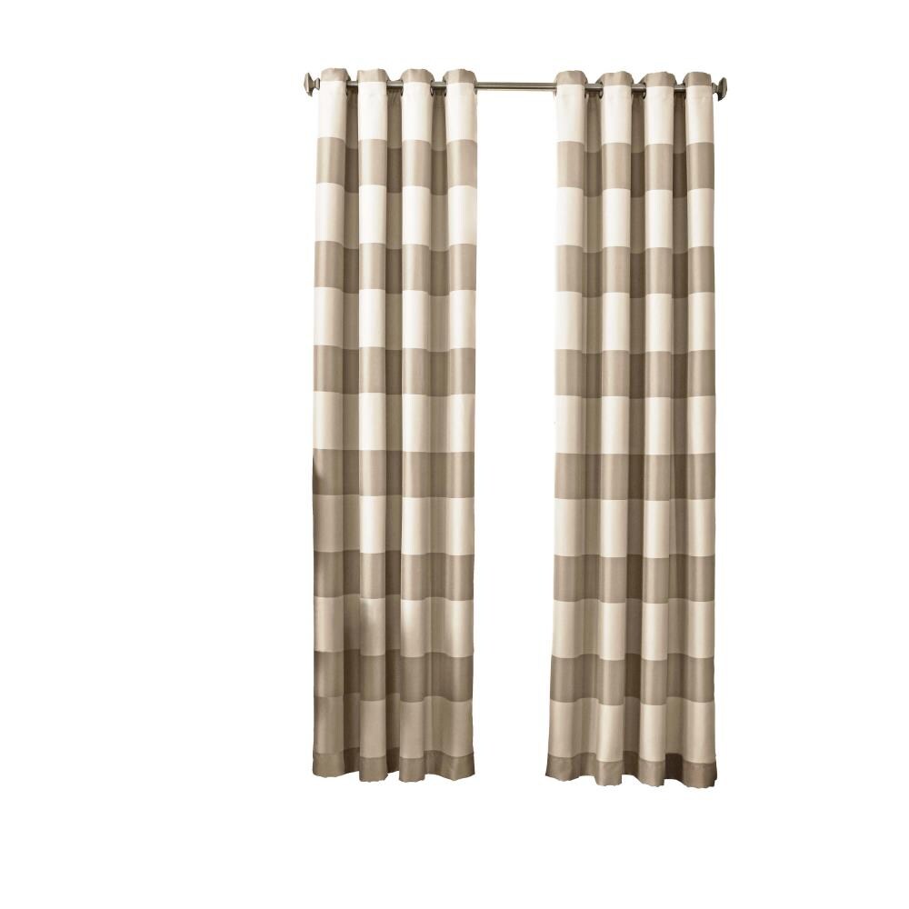 Beautyrest 15778052084NAT 84-in Natural Polyester Blackout Grommet Single Curtain Panel