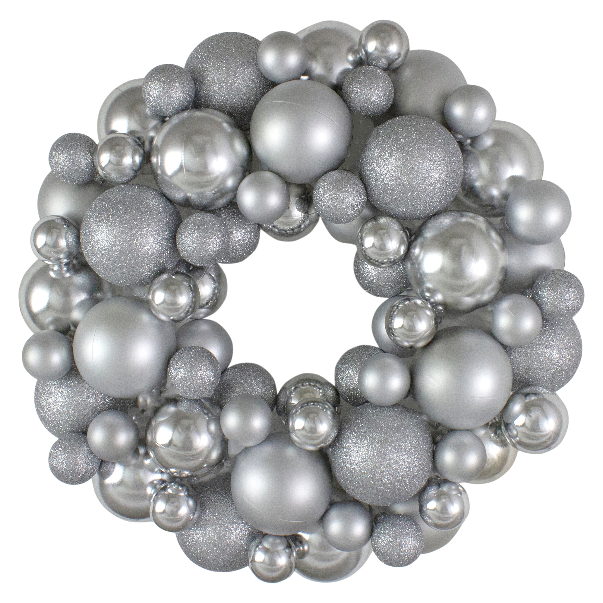 Northlight 34313051 13-in Indoor Silver Artificial Christmas Wreath