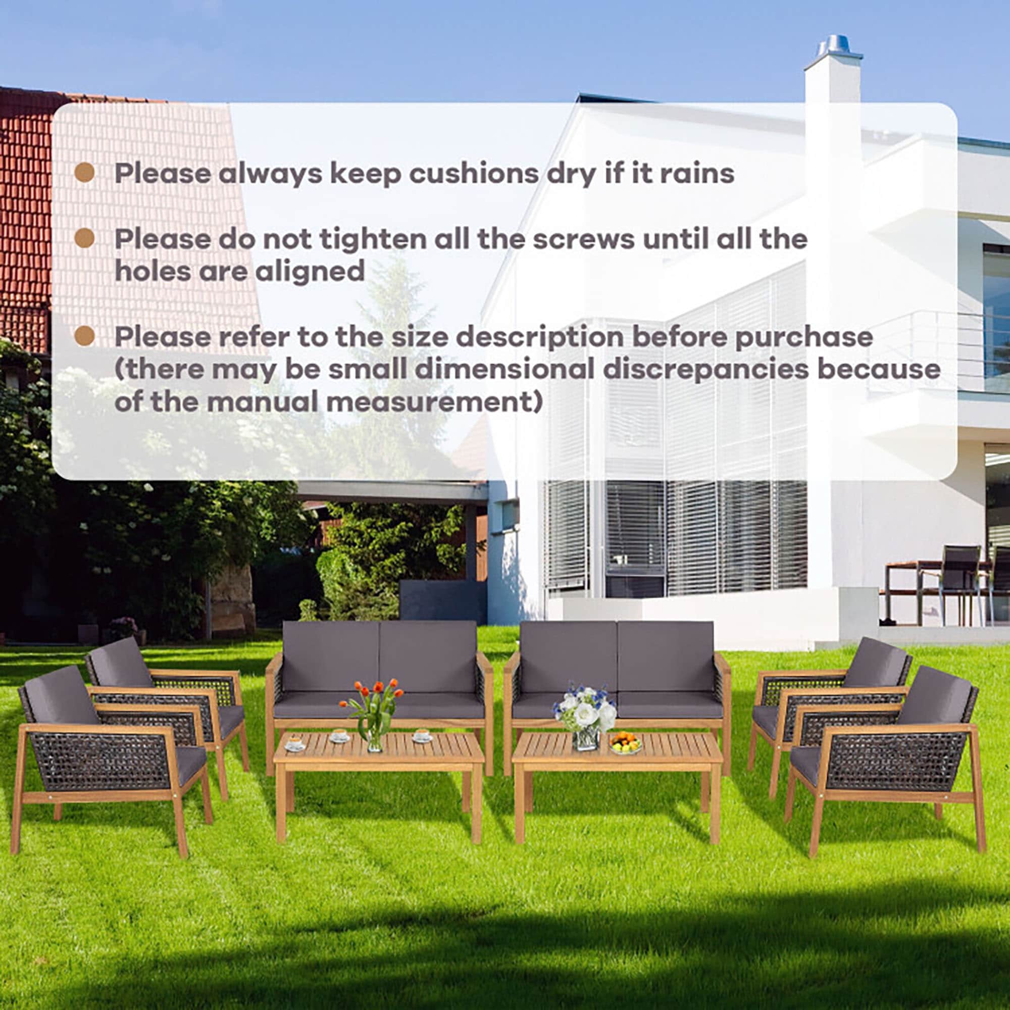 CASAINC CN-WFQ03-GY Patio-Conversation-Sets - View #4