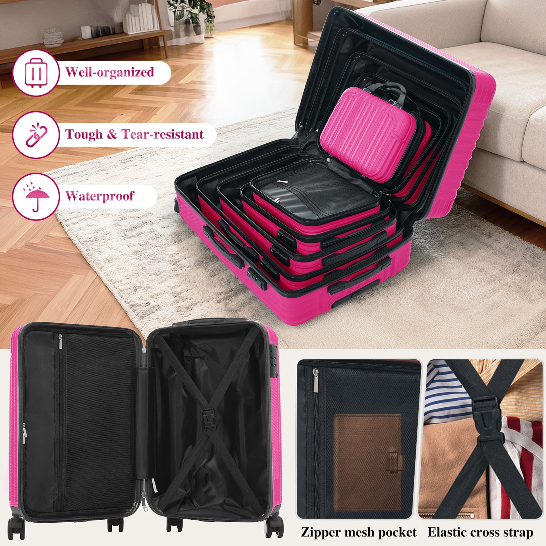 SINOFURN SYD9600012PK Luggage-And-Luggage-Sets - View #4