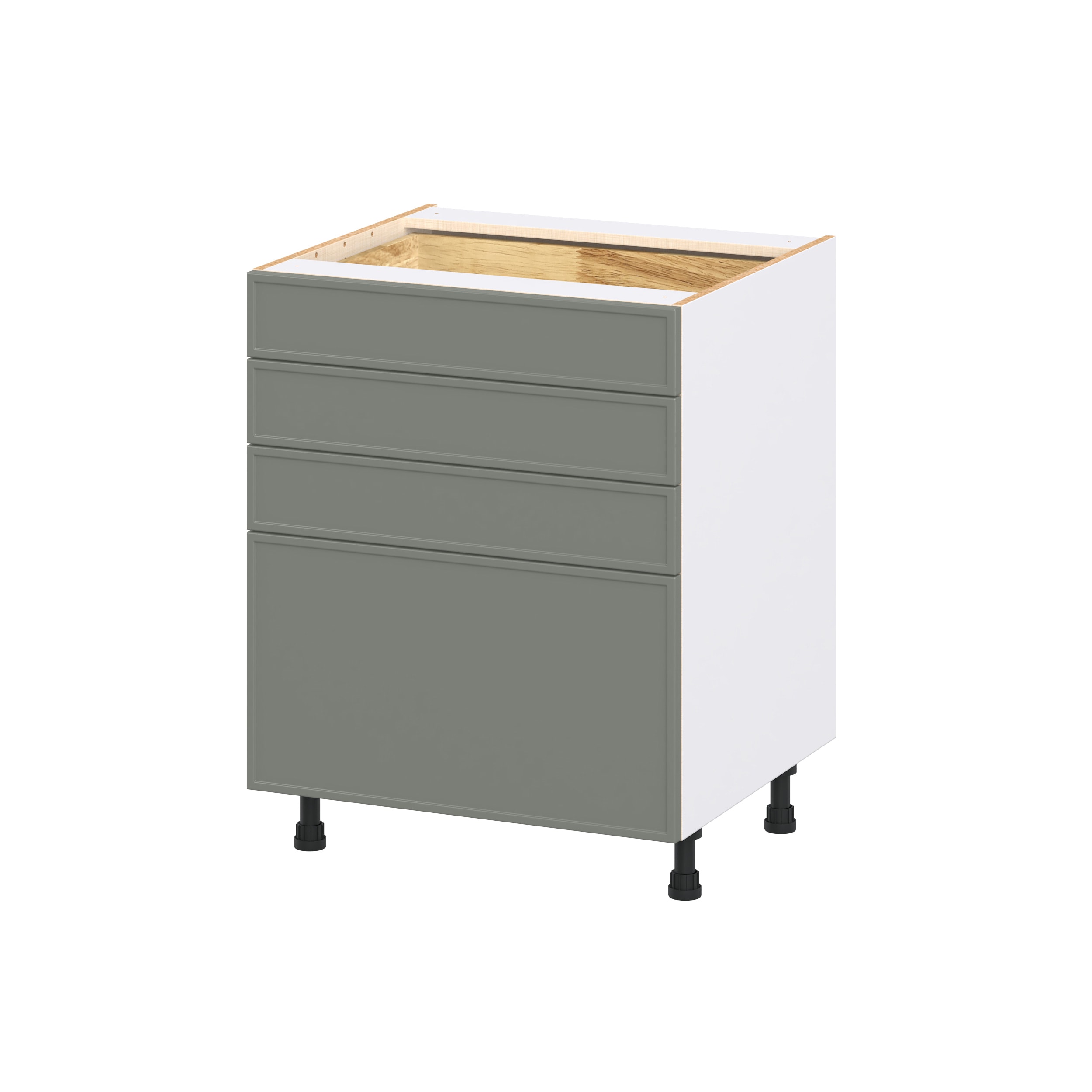 Hugo&Borg DSB4D27WD-CO Concord 27-in W x 34.5-in H x 24.66-in D Moss Green 4 -Drawers Drawer Base Fully assembled Cabinet Flat Panel