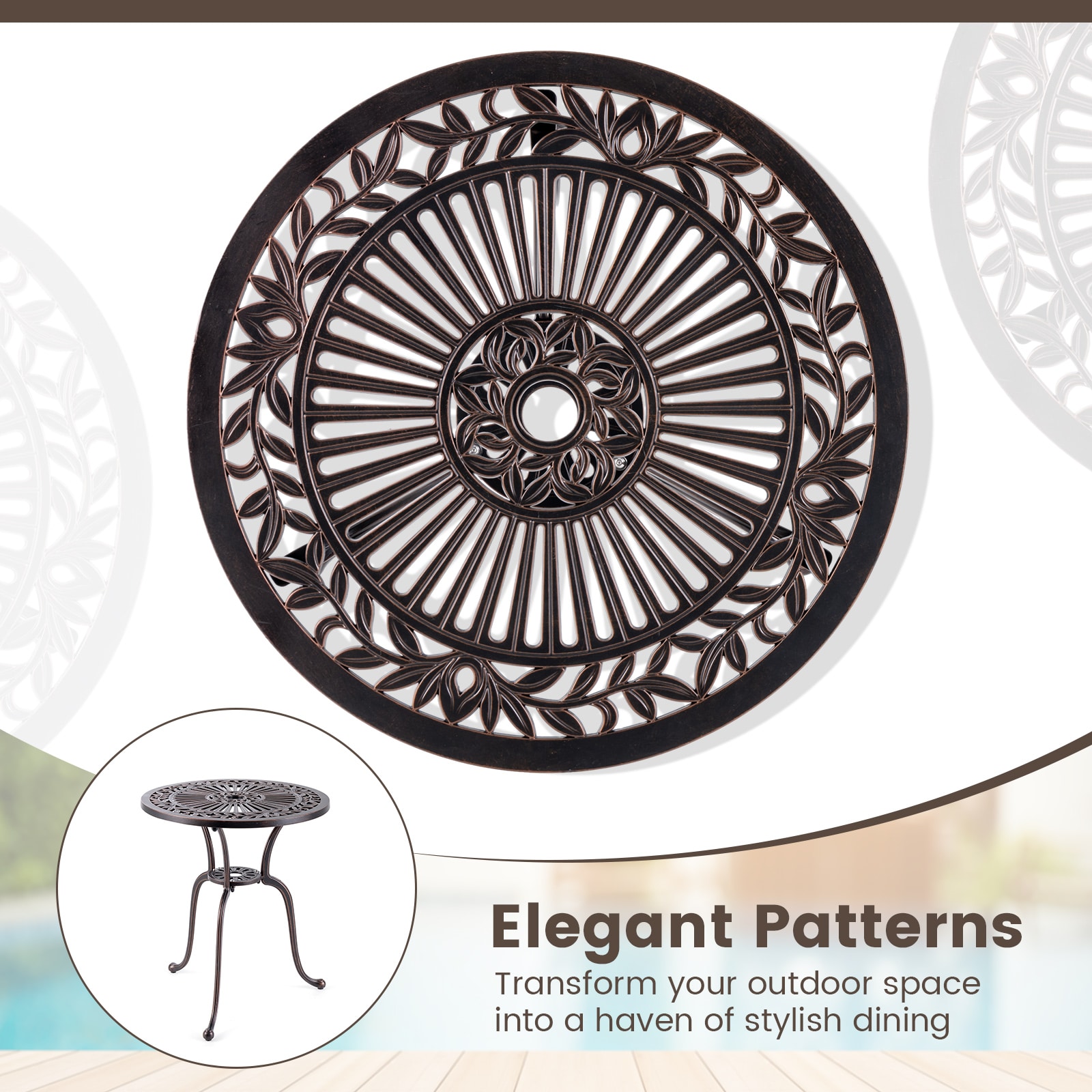 Forclover HBV-474WN Patio-Tables - View #4