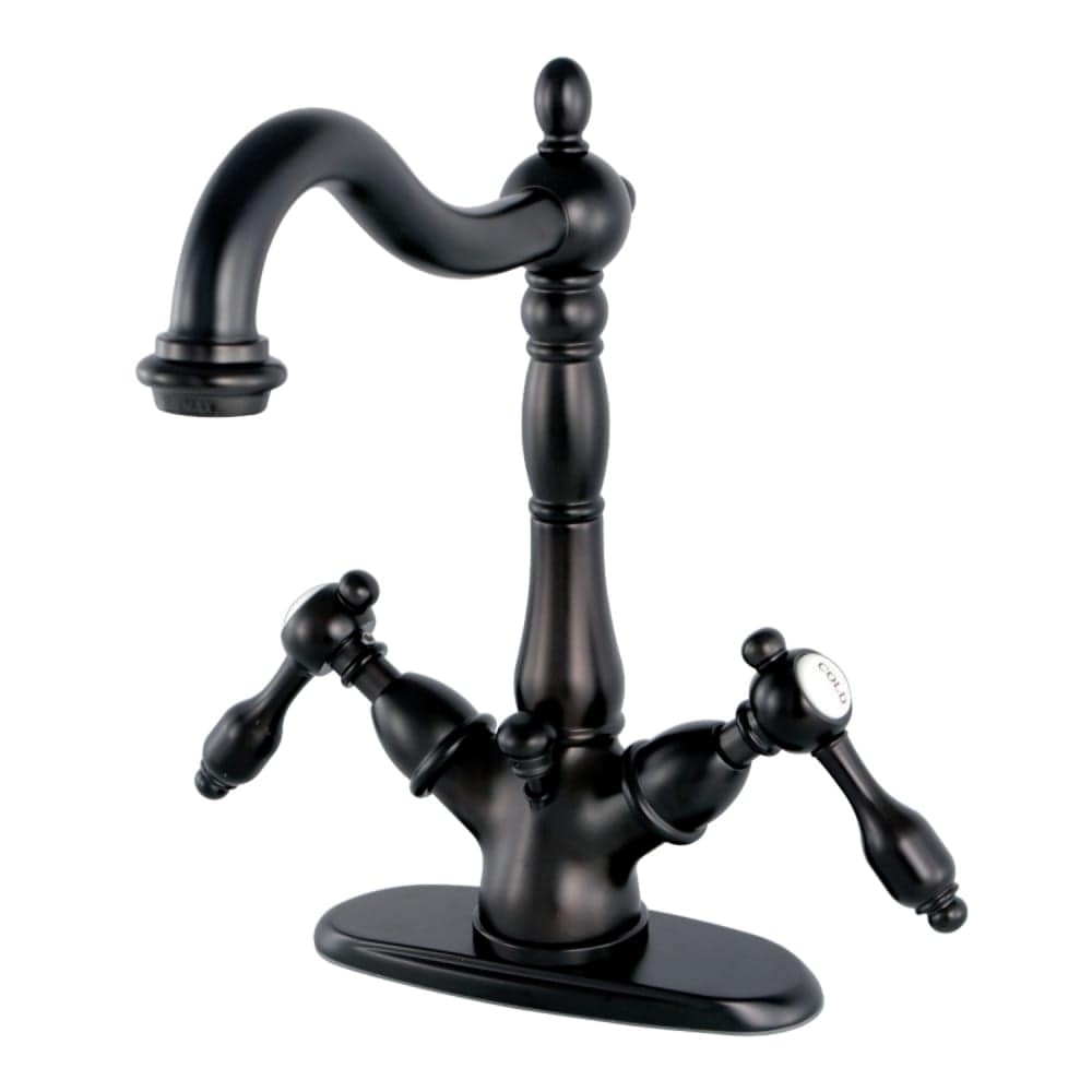 Kingston Brass  KS143.TAL Tudor 1.2 GPM Single Hole Bathroom Faucet with PopUp Drain Assembly