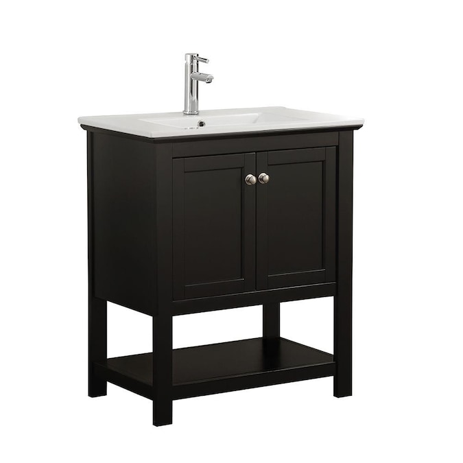 Black Single Sink Bathroom Vanity, 30 Black Bathroom Vanity